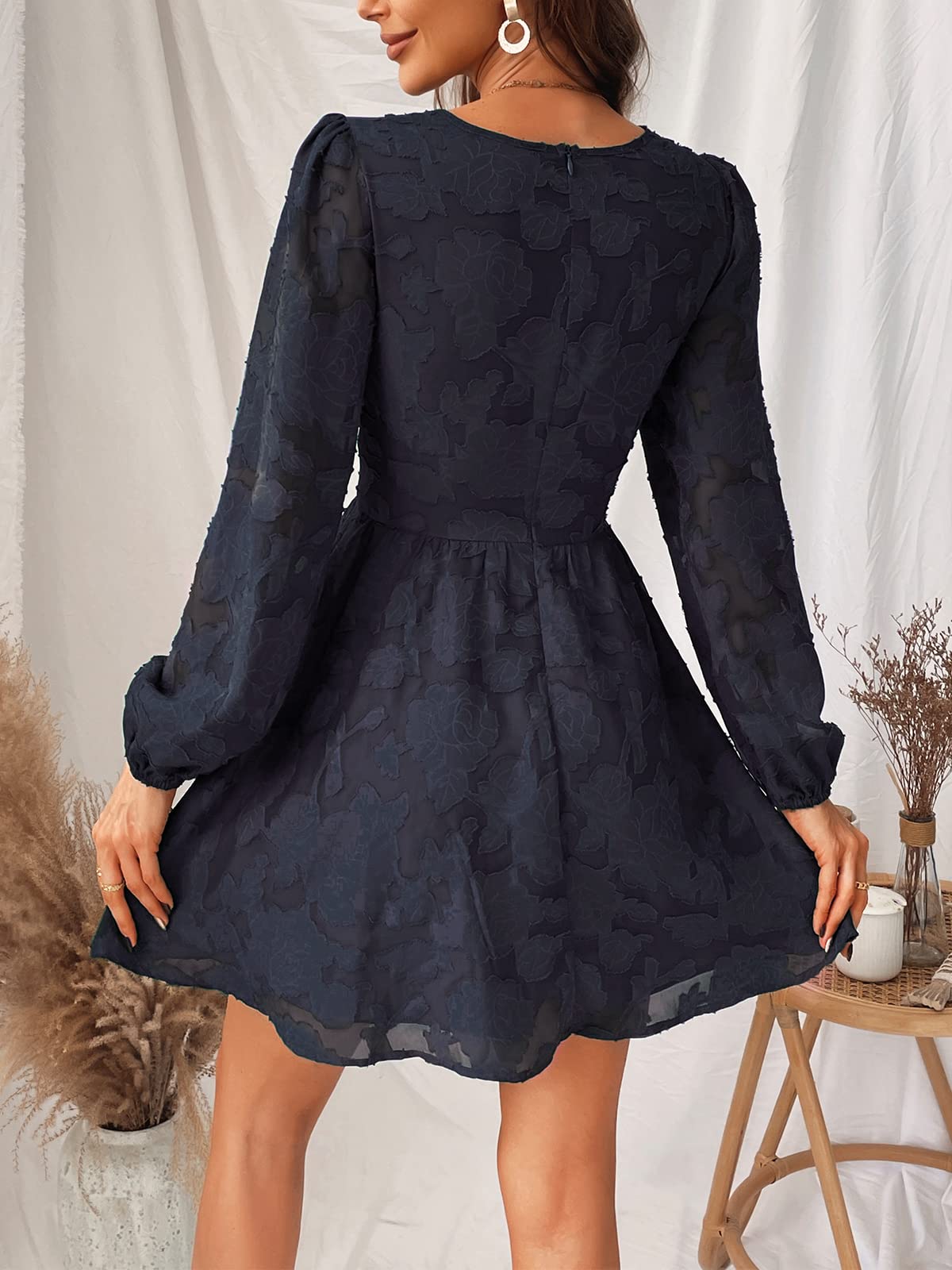 Mini Robe Femme Bleu Marine D
