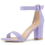 Sandales Femme à Bout Ouvert Violet Clair B