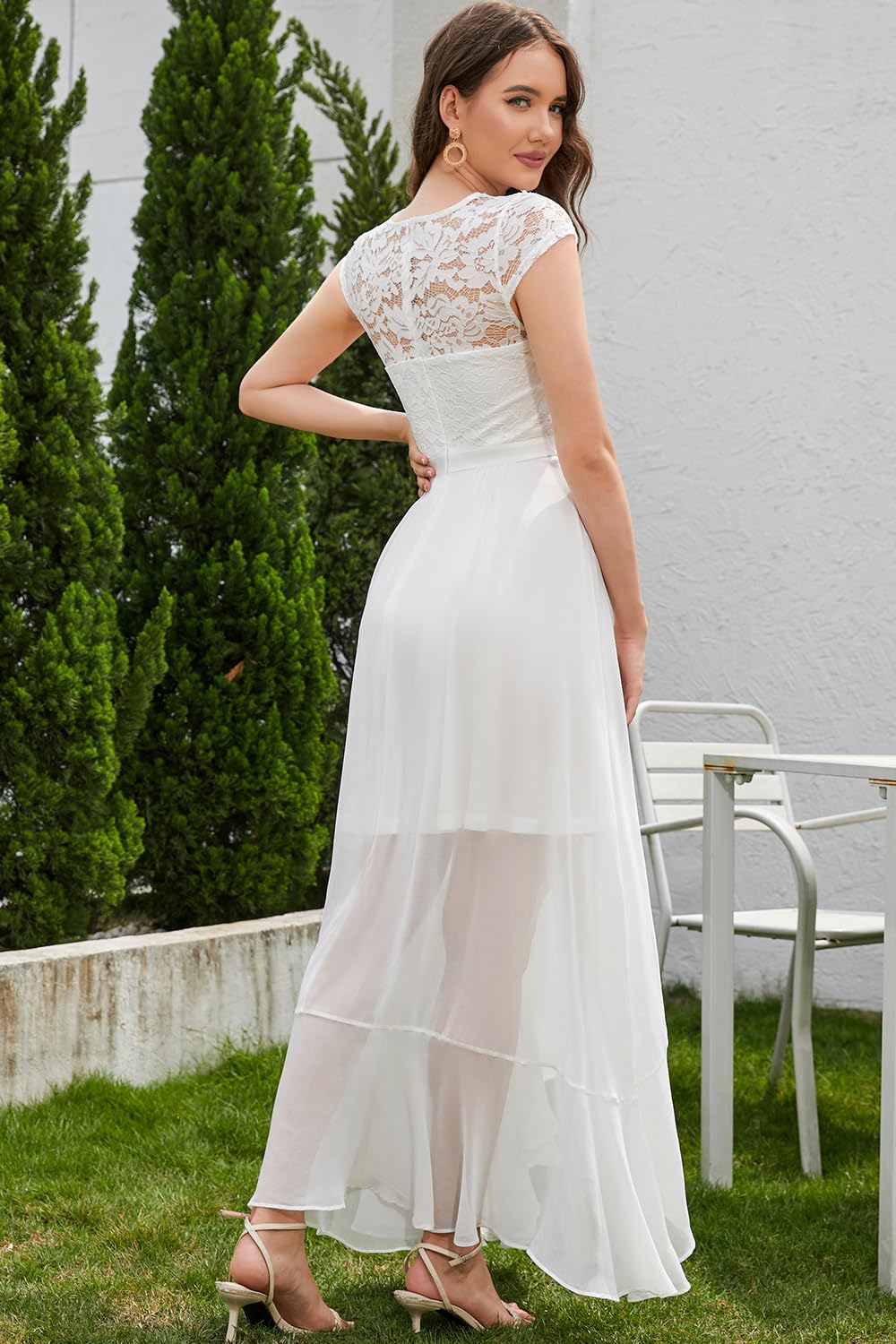 Robe Longue de Soirée Beige H