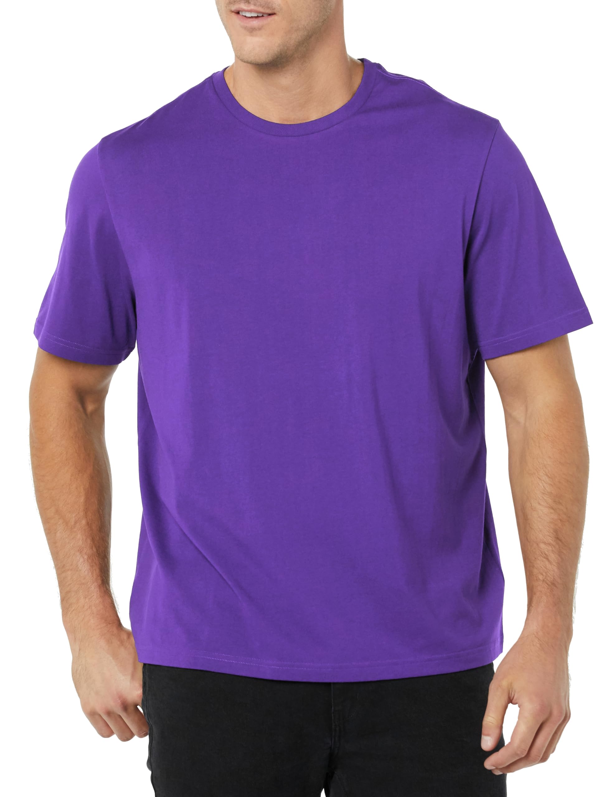 T-shirt Homme Confortable Noir Violet Foncé I