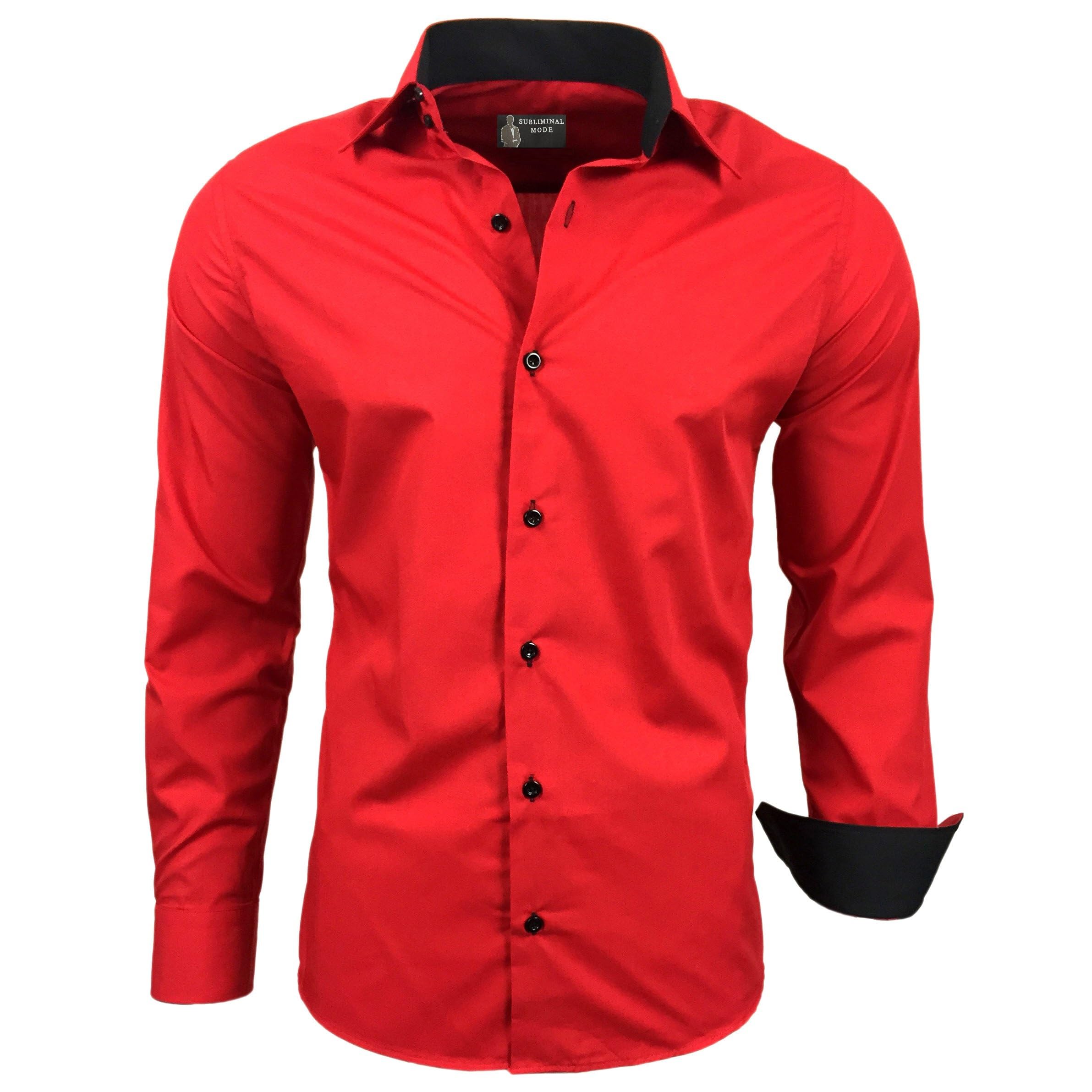Chemise Homme Élégante & Polyvalente Rouge A