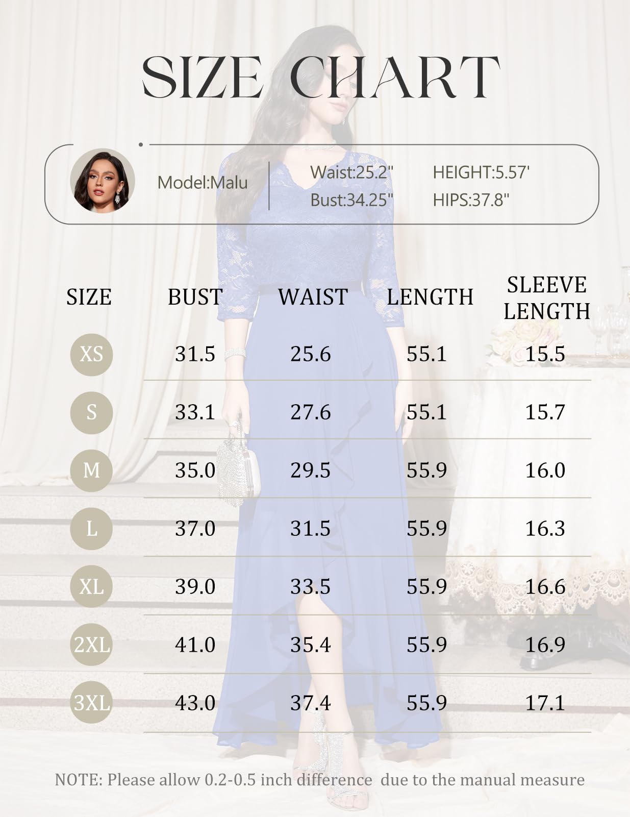 Robe Longue de Soirée Bleu Roi H