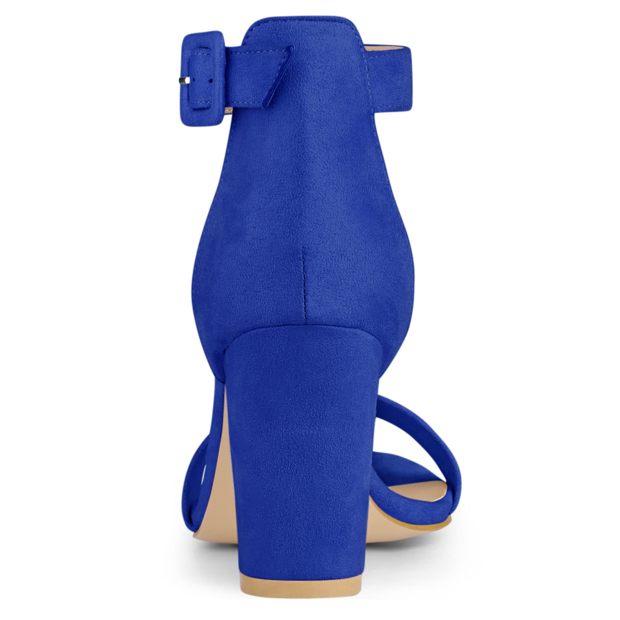 Sandales Femme à Bout Ouvert Bleu Foncé B