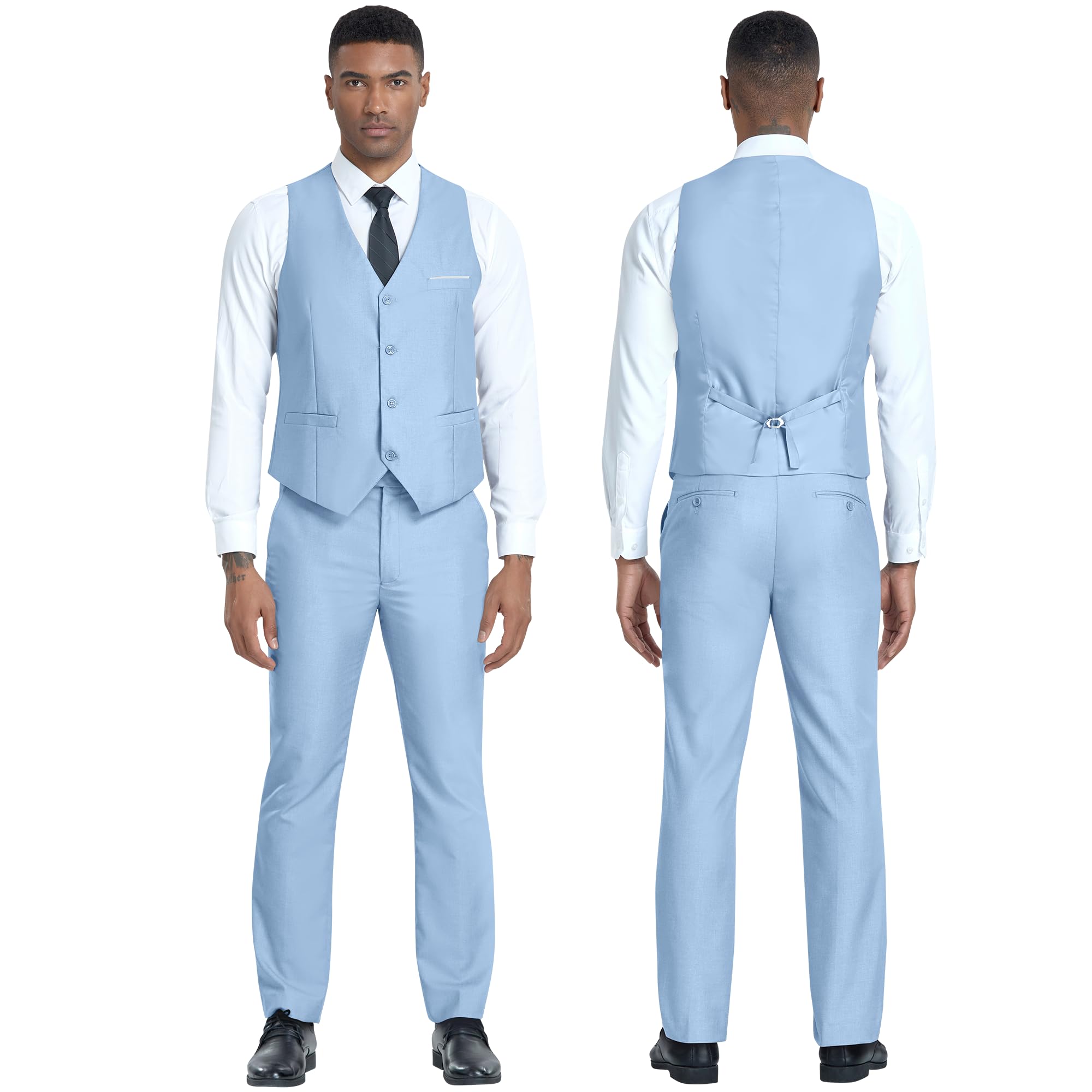 Costume Homme 3 Pièces Bleu Ciel H