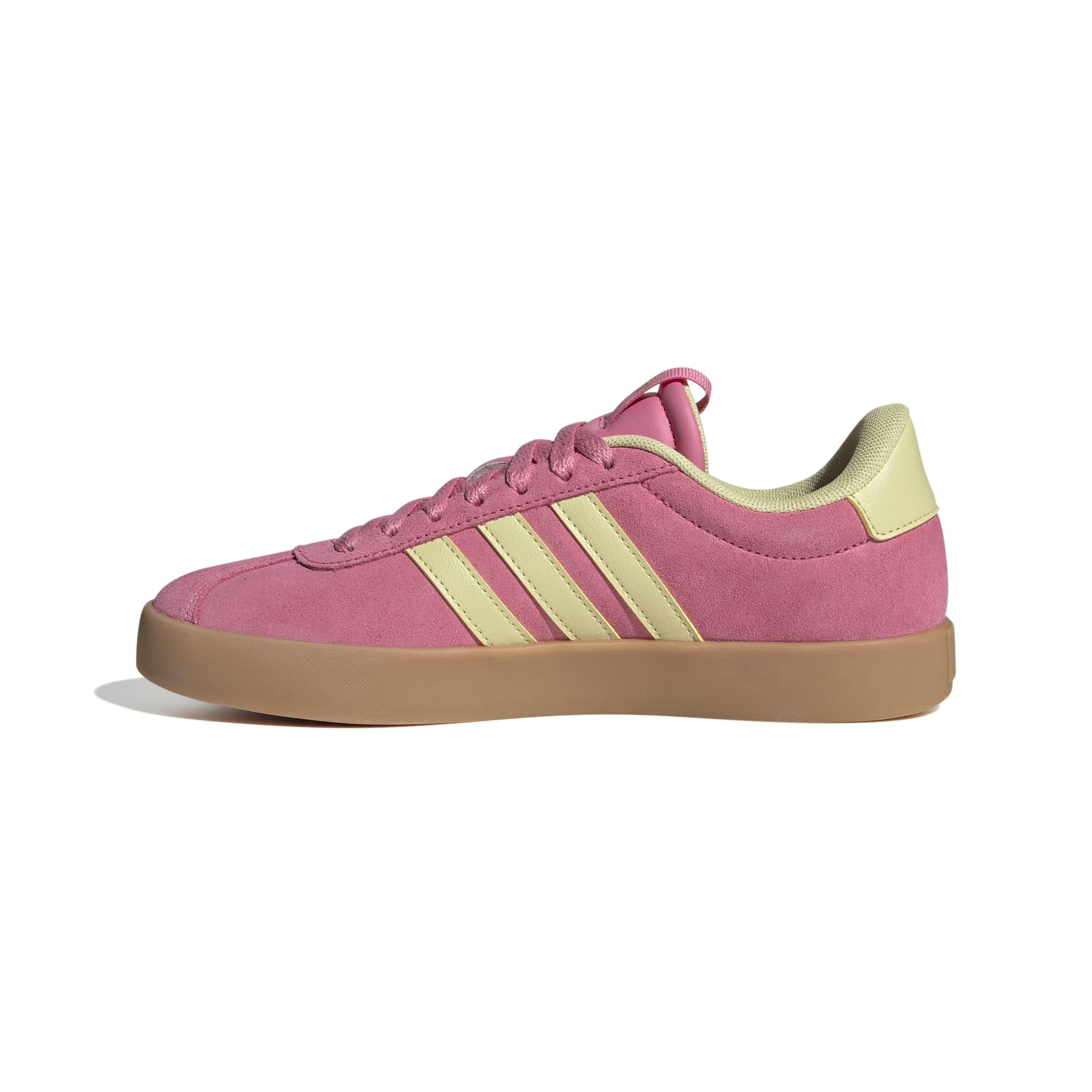 Adidas VL Court 3.0 Femme Pink Fusion Powder Yellow Gold Met F