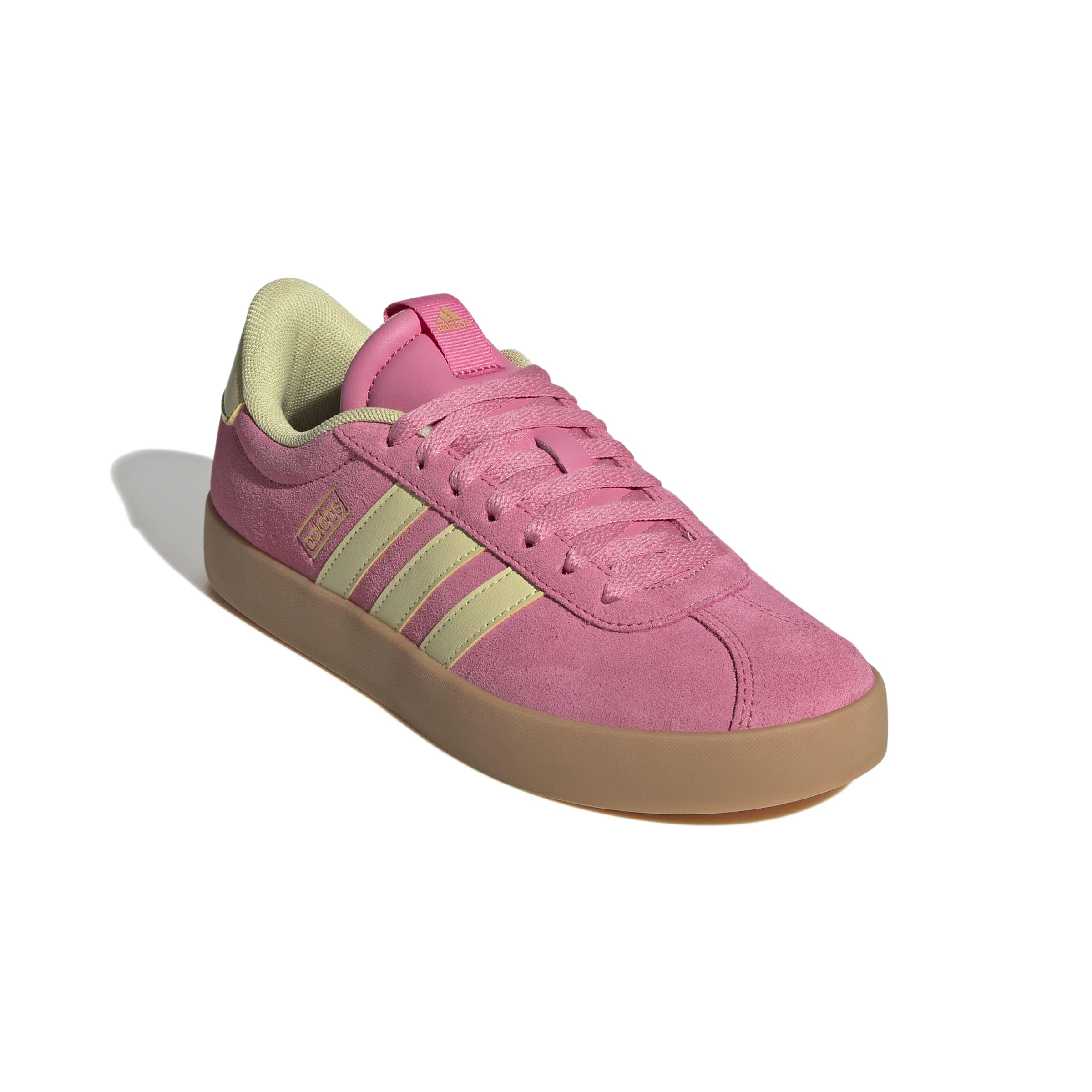 Adidas VL Court 3.0 Femme Pink Fusion Powder Yellow Gold Met F