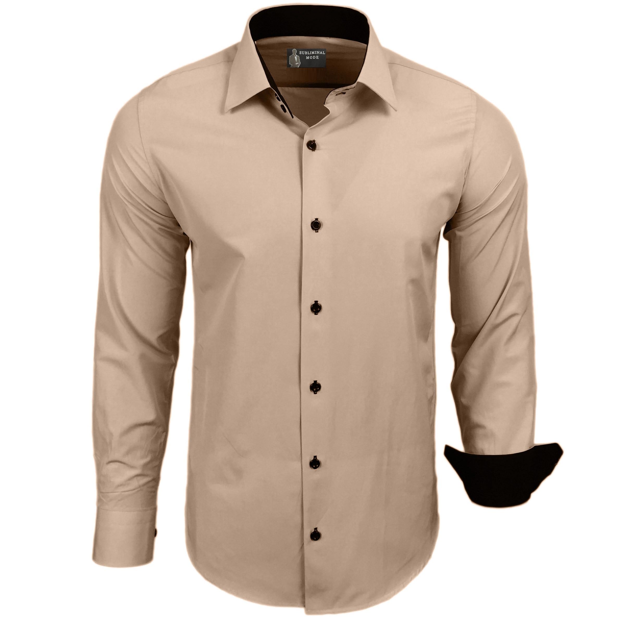 Chemise Homme Élégante & Polyvalente Beige A