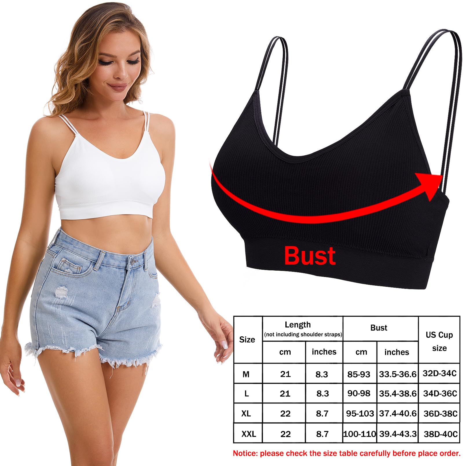 Lot de 5 Bralettes Rembourrées 2-Mélangées F