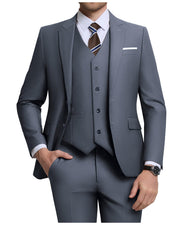 Costume Homme 3 Pièces Gris Foncé H