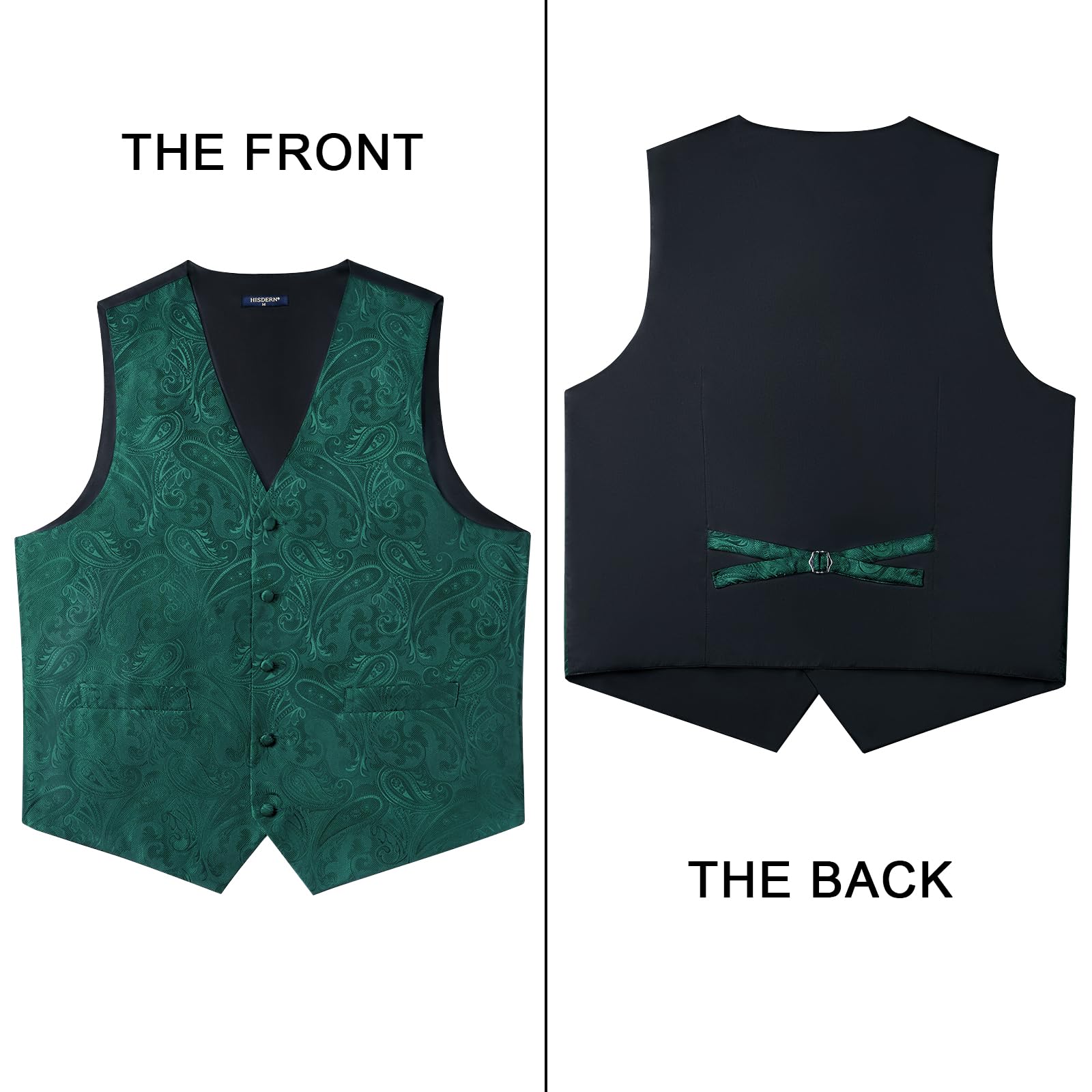 Gilet Homme plus Cravate & Pochette Vert F