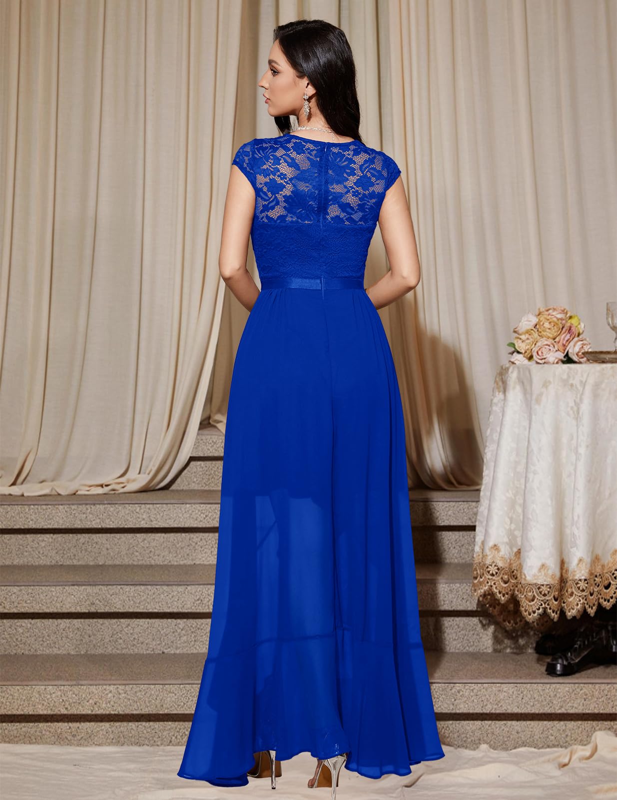 Robe Longue de Soirée Bleu Saphir H