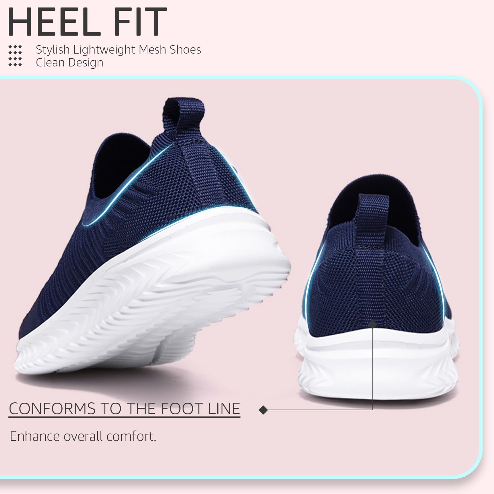 Baskets Femme Slip-On Respirantes Bleu foncé H