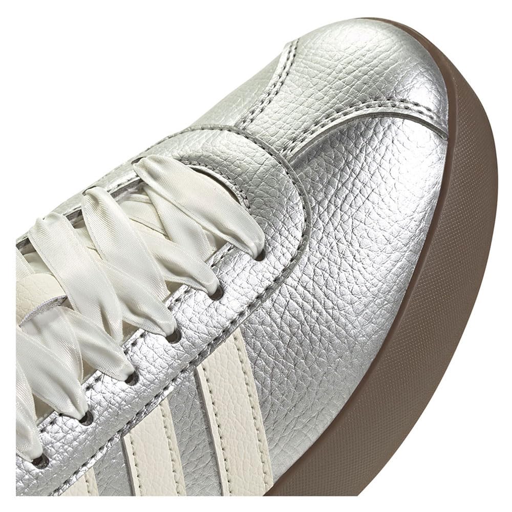Adidas VL Court 3.0 Femme Silver Met Off White Gum-5 F