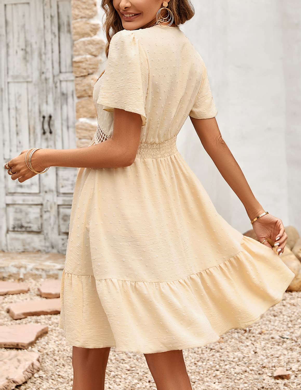 Robe d’Été Femme A-Ecru