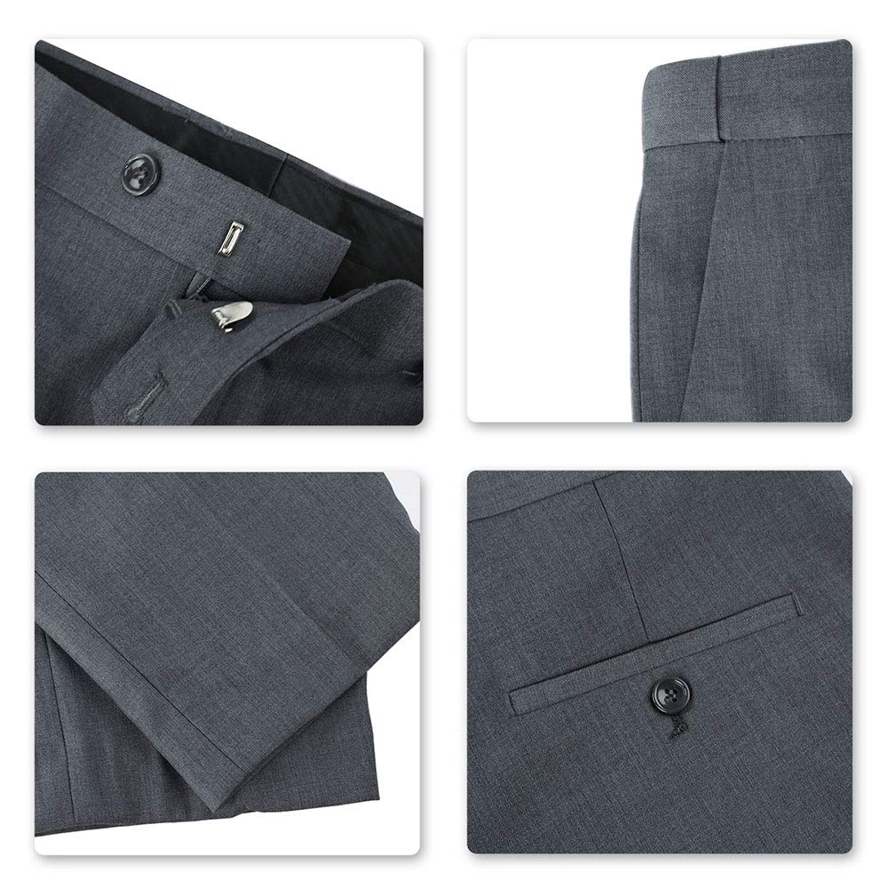 Costume Homme Slim Fit Deux Pièces Deux Boutons Gris Foncé A
