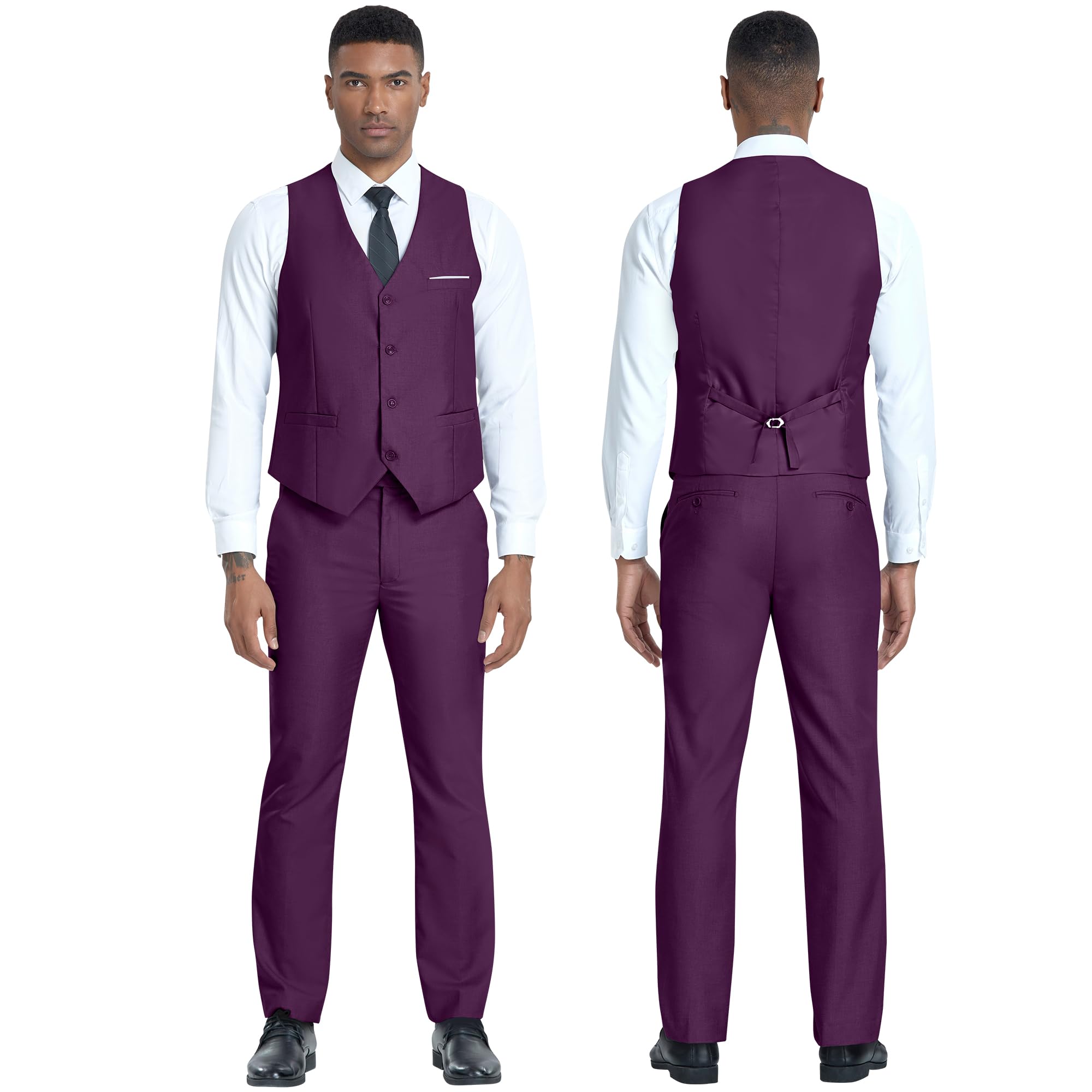 Costume Homme 3 Pièces Prune H