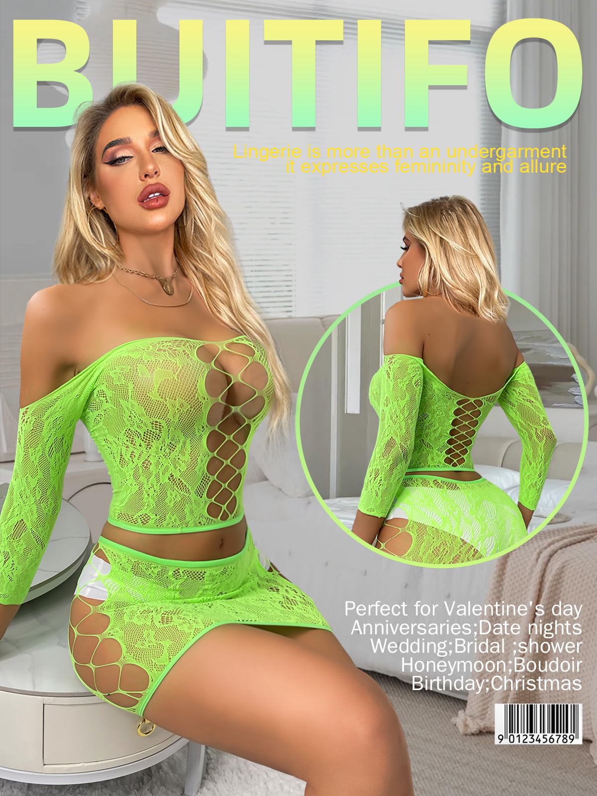 Ensemble de Lingerie Femme Vert A