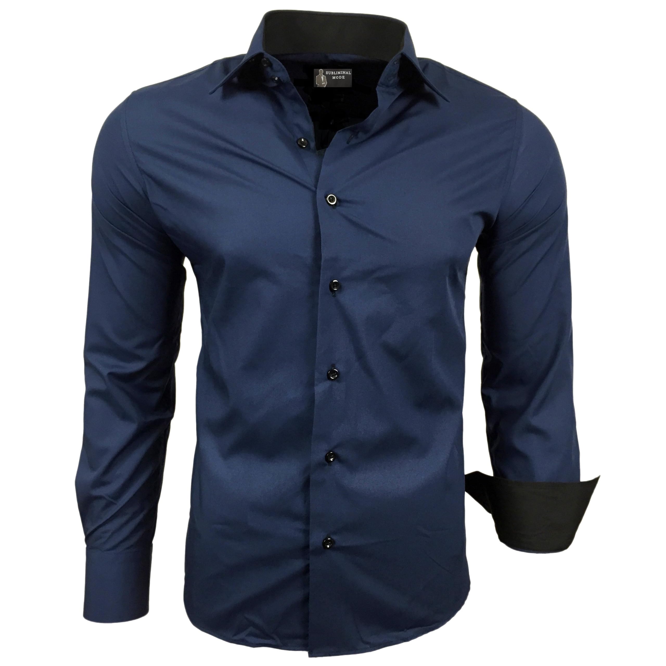 Chemise Homme Élégante & Polyvalente Bleu Marine A