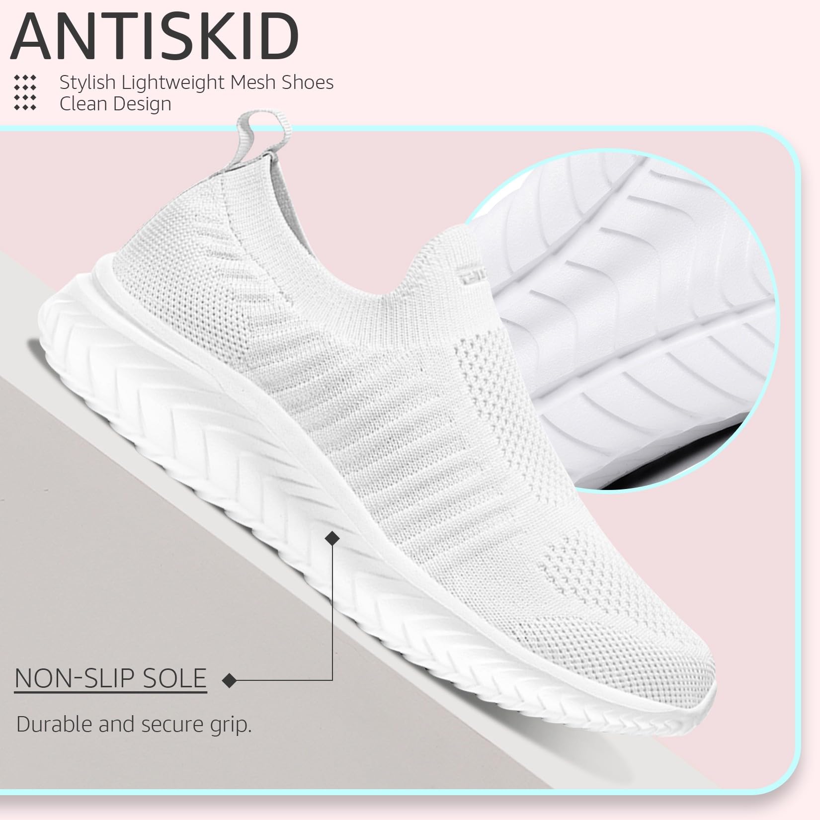 Baskets Femme Slip-On Respirantes Blanc H