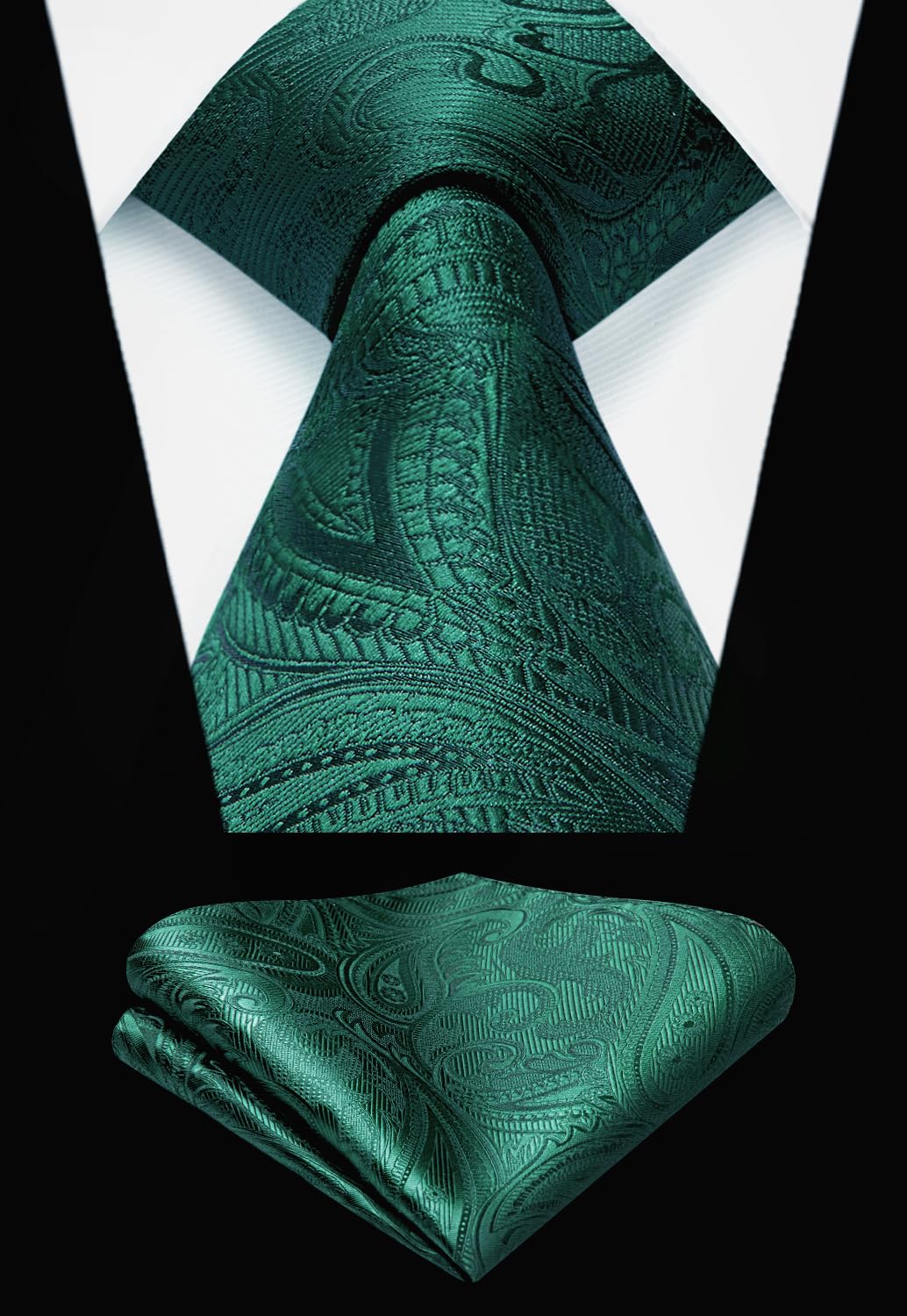 Gilet Homme plus Cravate & Pochette Vert F