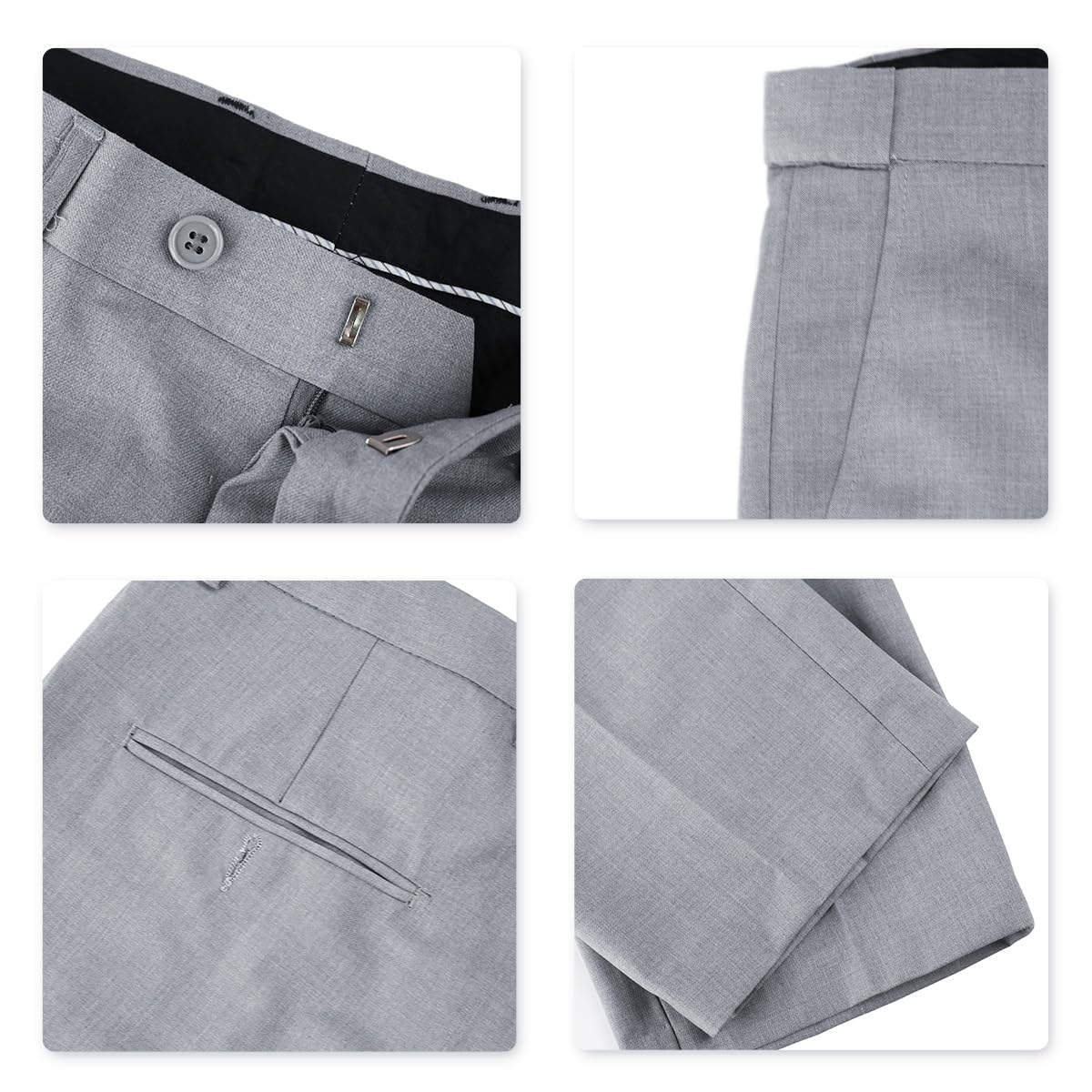 Costume Homme Slim Fit Deux Pièces Gris Clair A