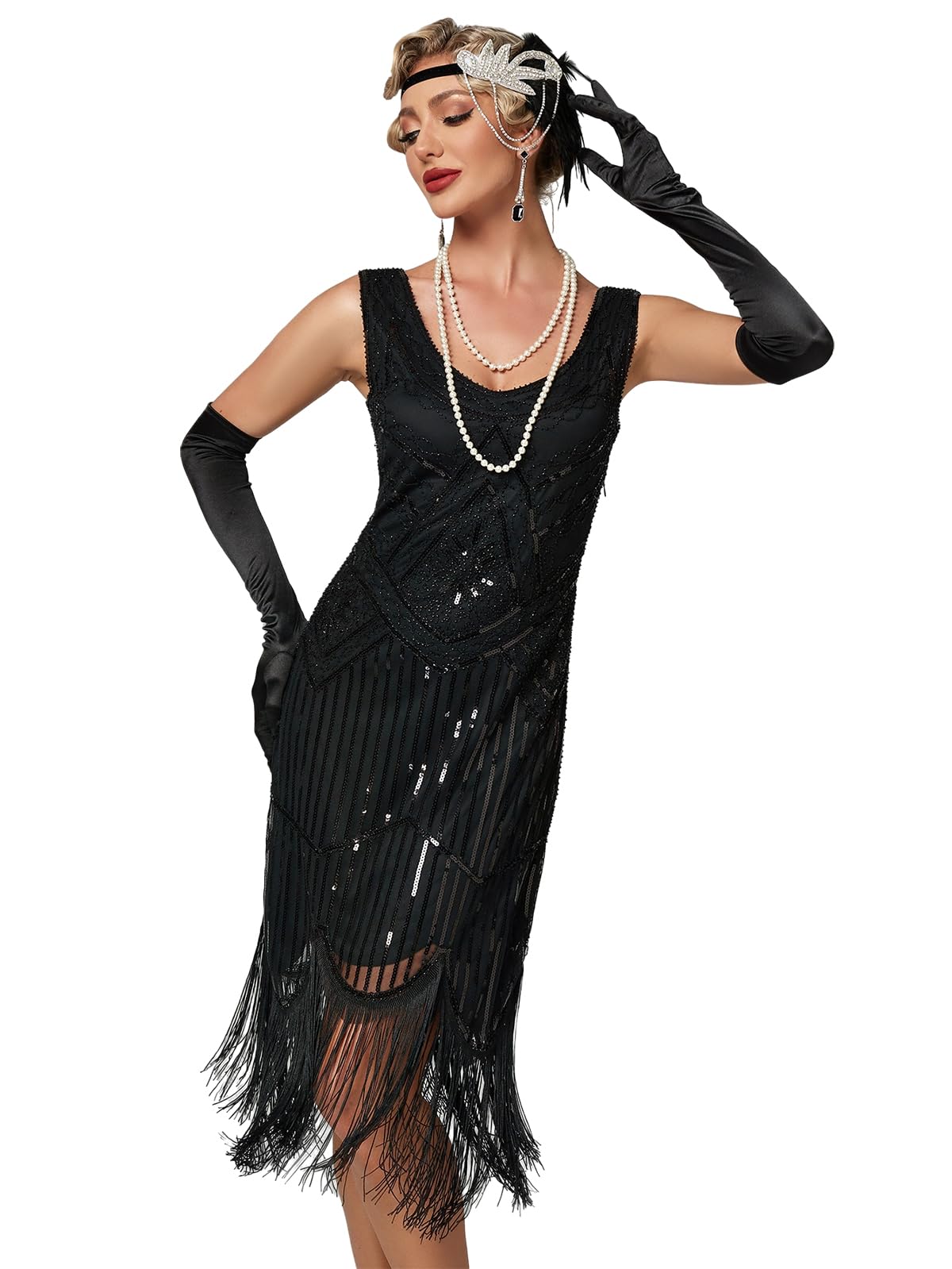Robe Gatsby Femme Noir A