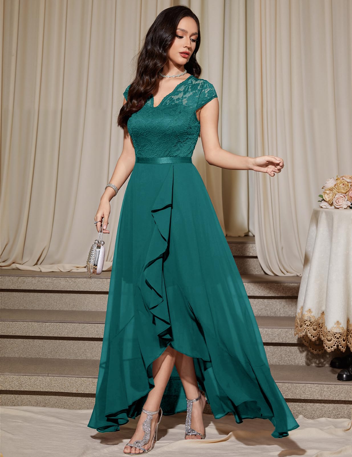 Robe Longue de Soirée Turquoise H