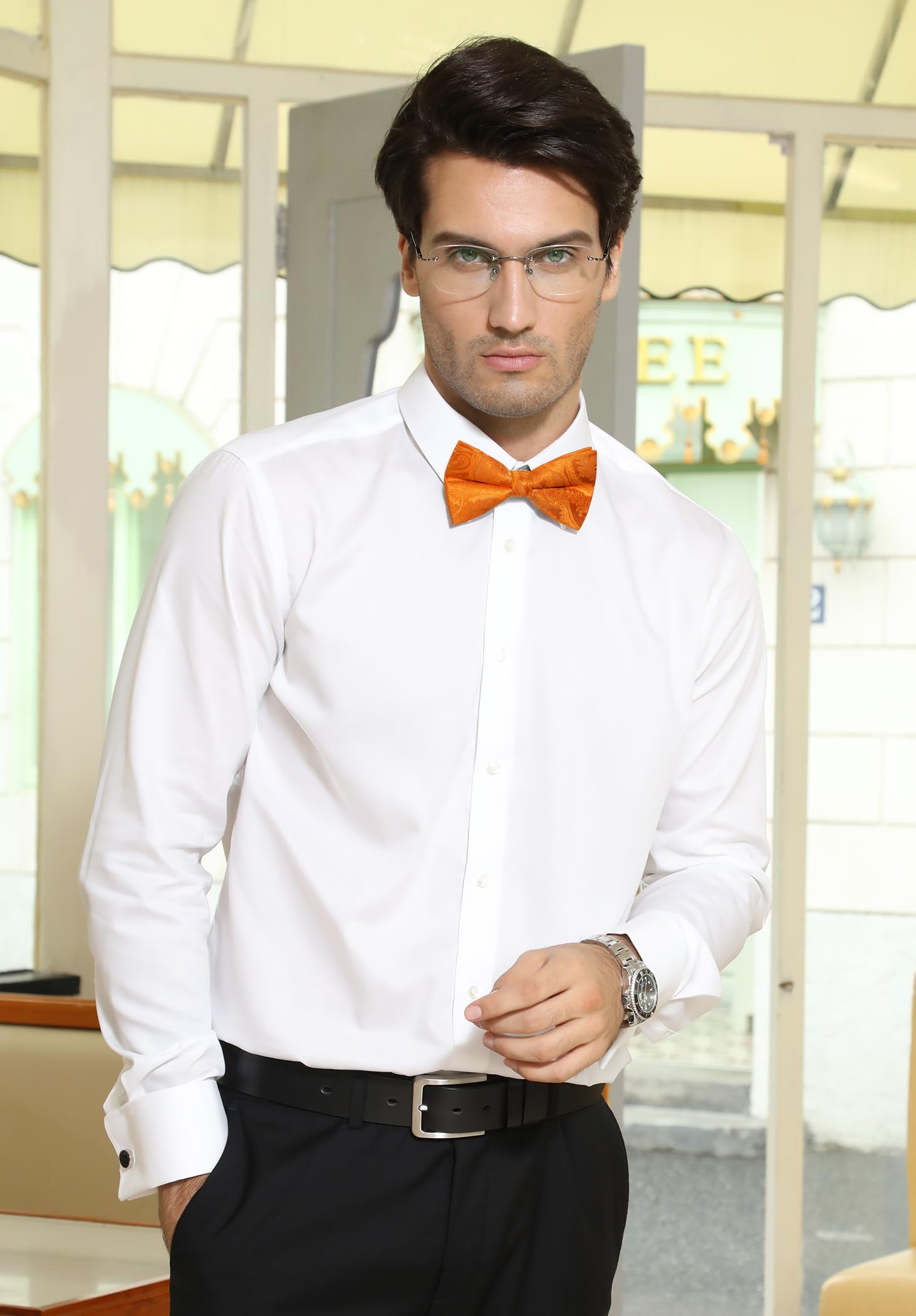 Nœud Papillon G Orange-1 G