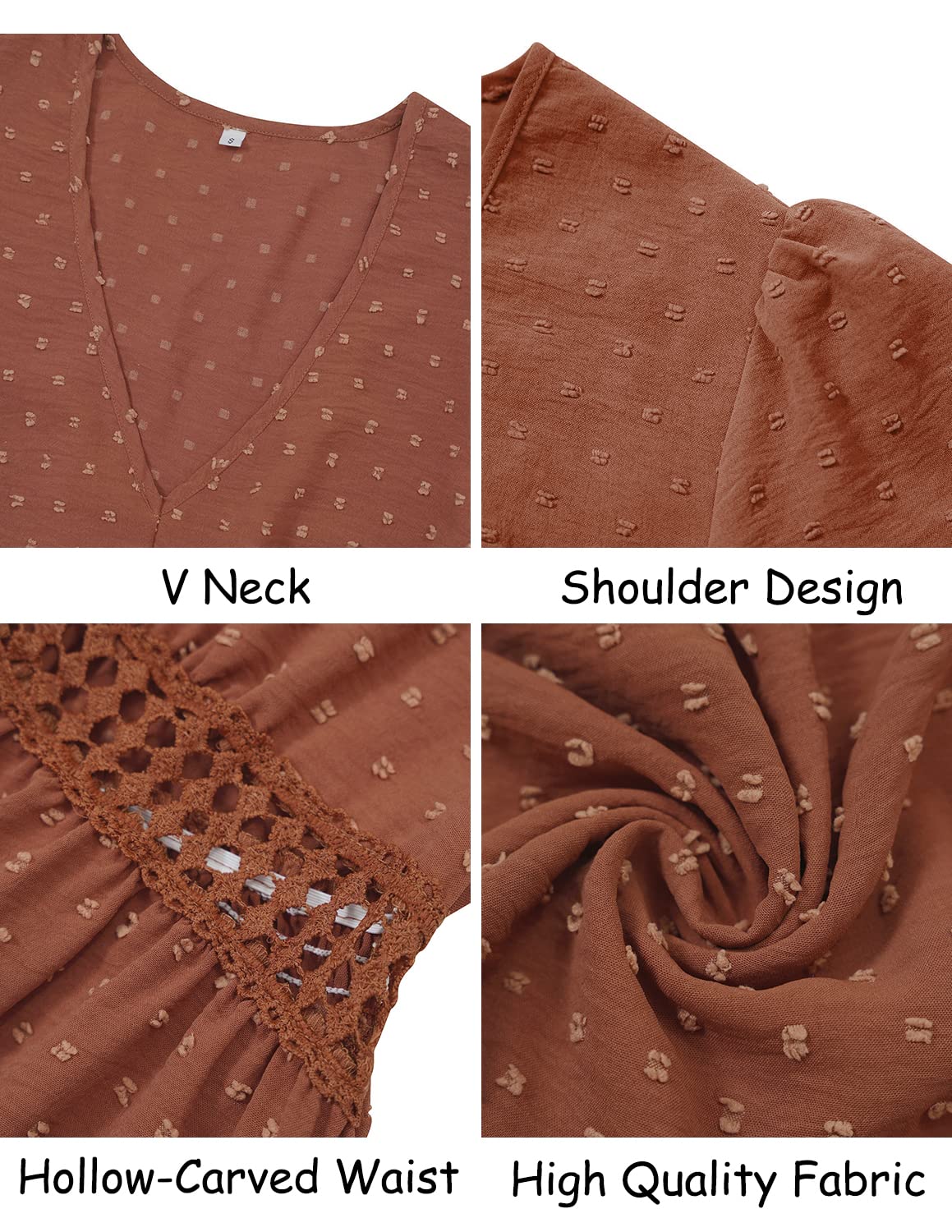 Robe d’Été Femme A-Marron I