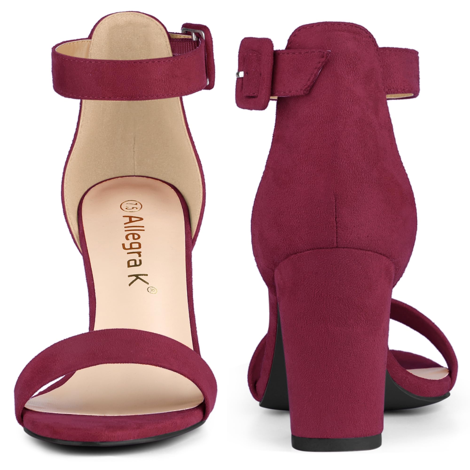 Sandales Femme à Bout Ouvert Burgundy B