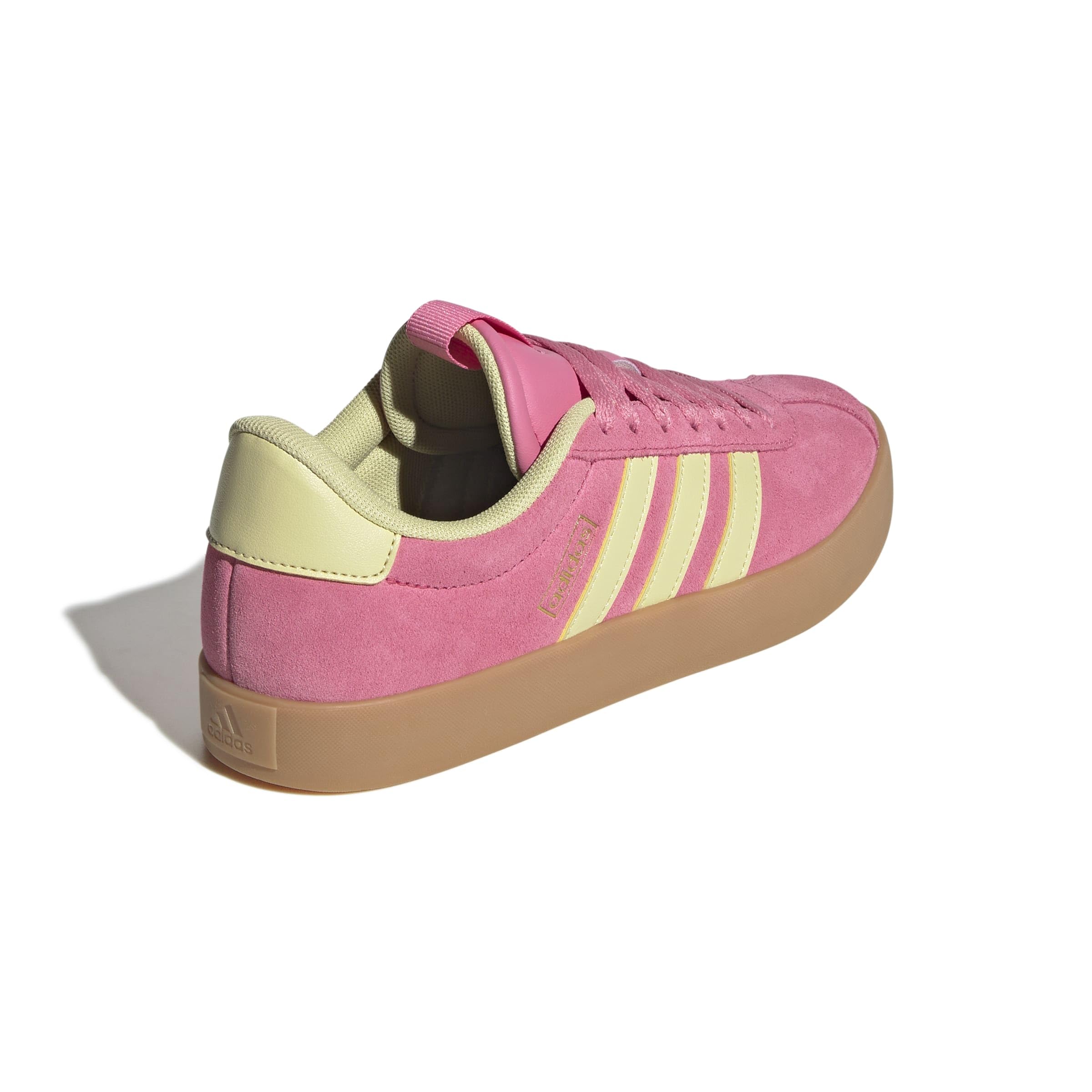 Adidas VL Court 3.0 Femme Pink Fusion Powder Yellow Gold Met F