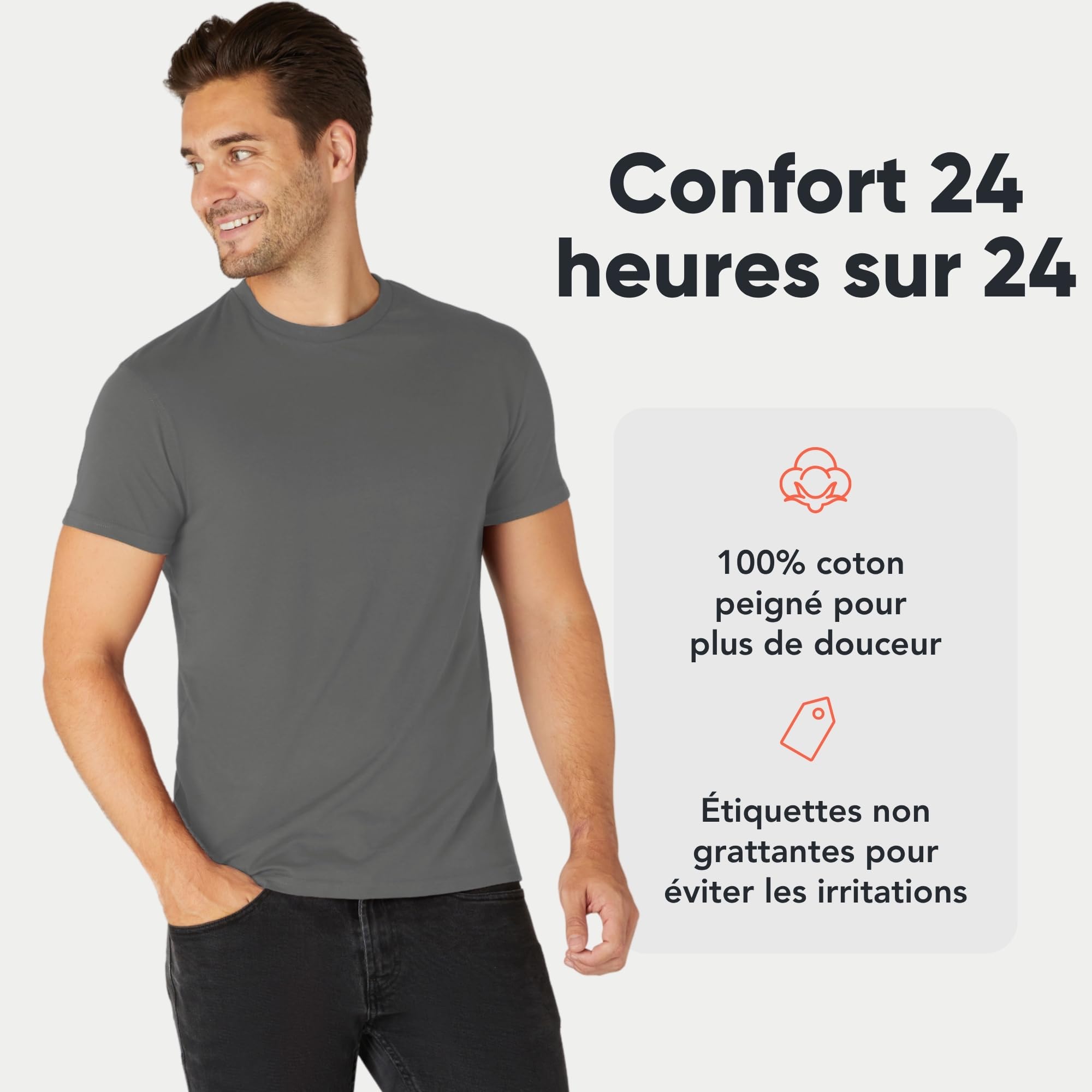 Lot de T-Shirts Homme FM London 3 unités Pierre Bleu Ardoise G