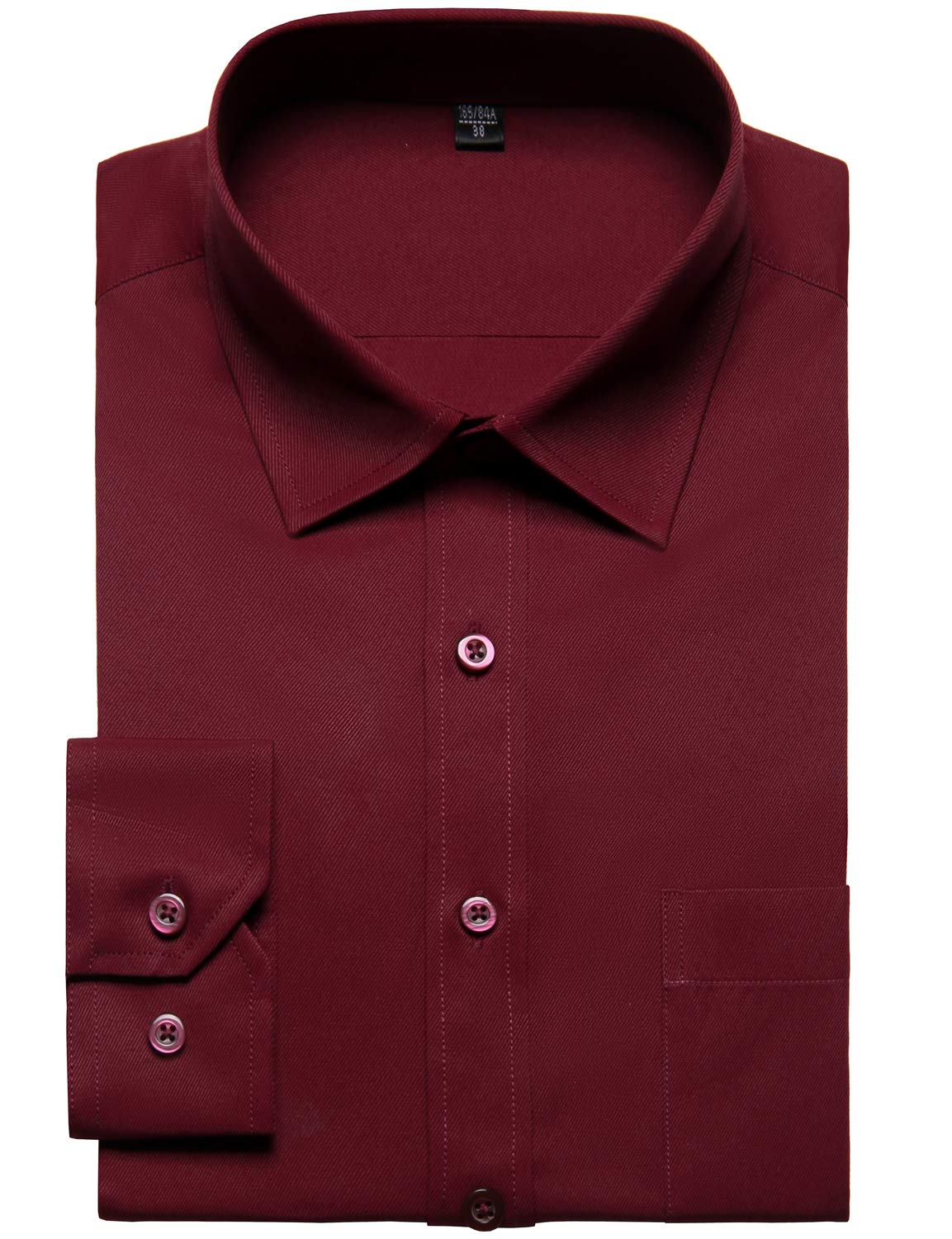 Chemise Homme Coupe Ajustée Micro Sergé Bordeaux B
