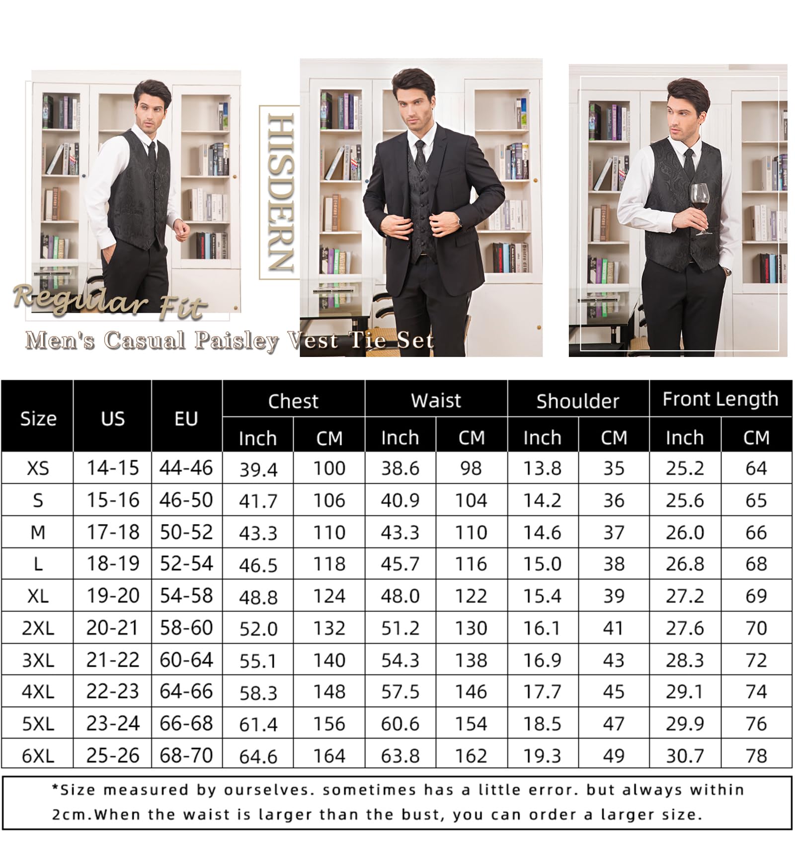 Gilet Homme plus Cravate & Pochette Orange-N F