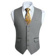Gilet Costume Homme Gris D