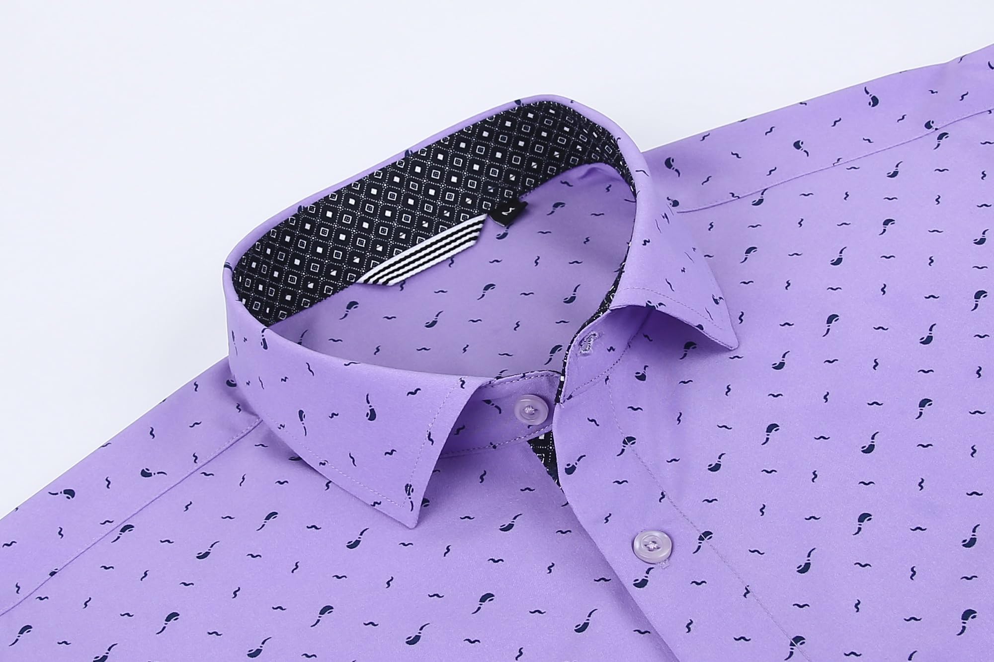 Chemise Homme  Élégante & Moderne Purple-6370 E