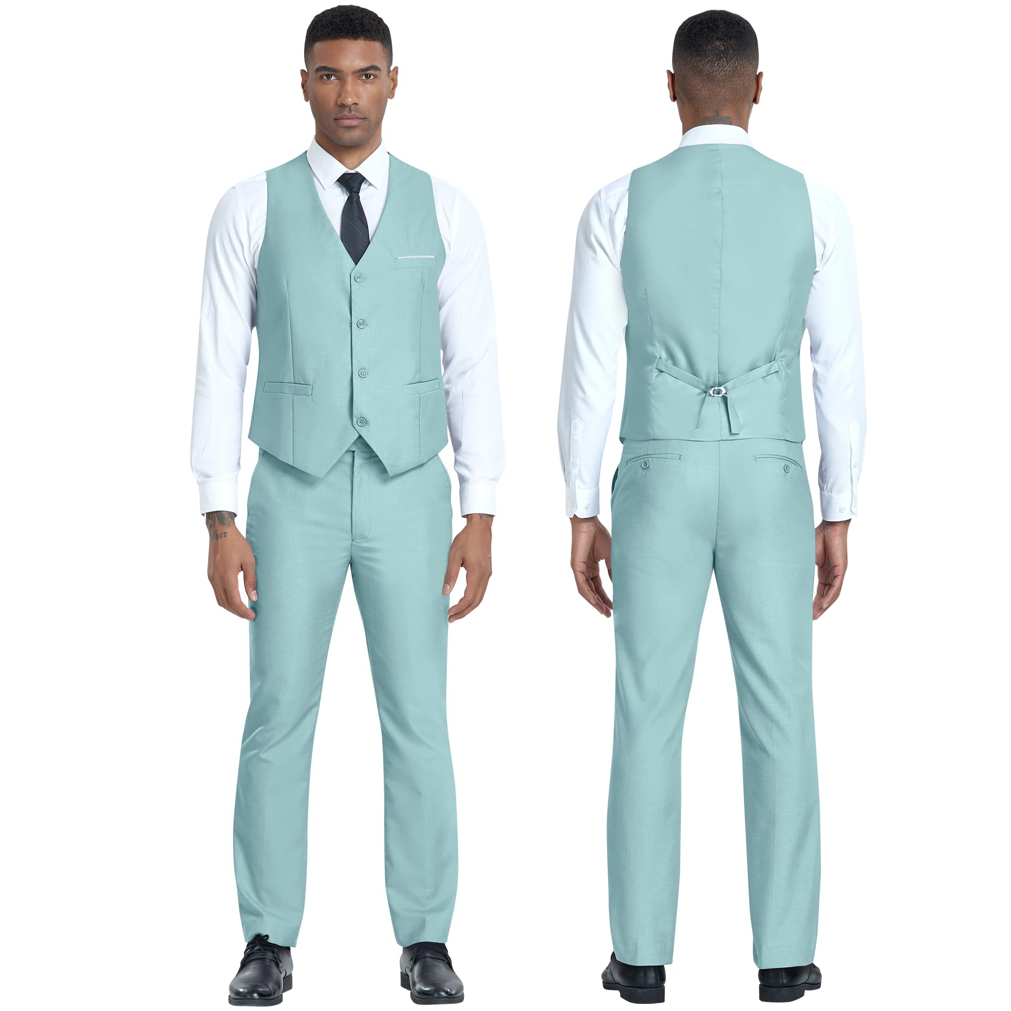 Costume Homme 3 Pièces Vert Menthe H