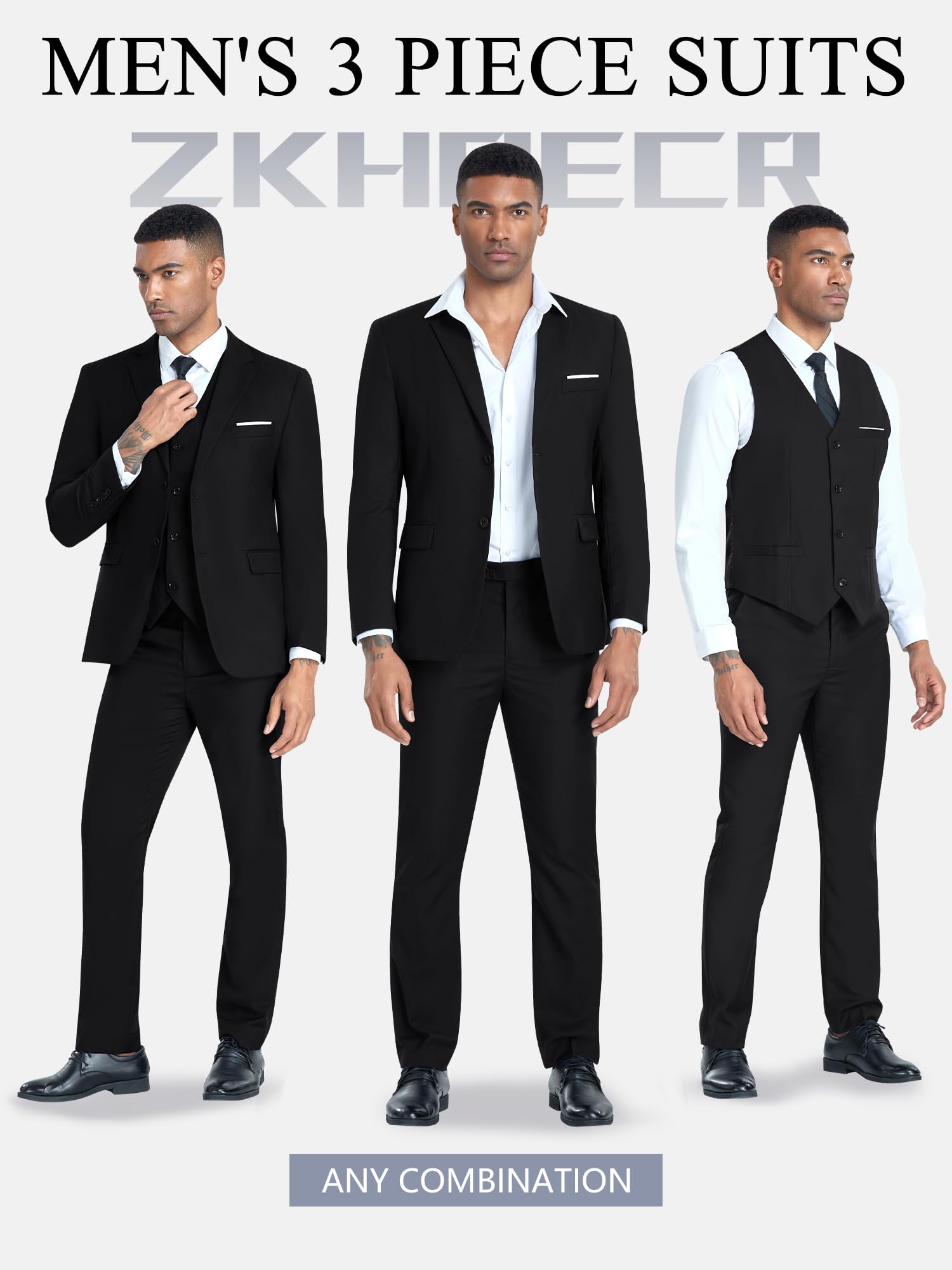 Costume Homme 3 Pièces Noir H