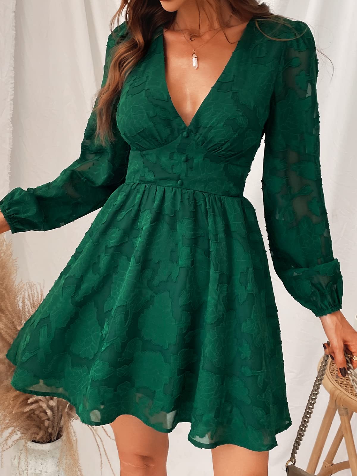 Mini Robe Femme Vert D
