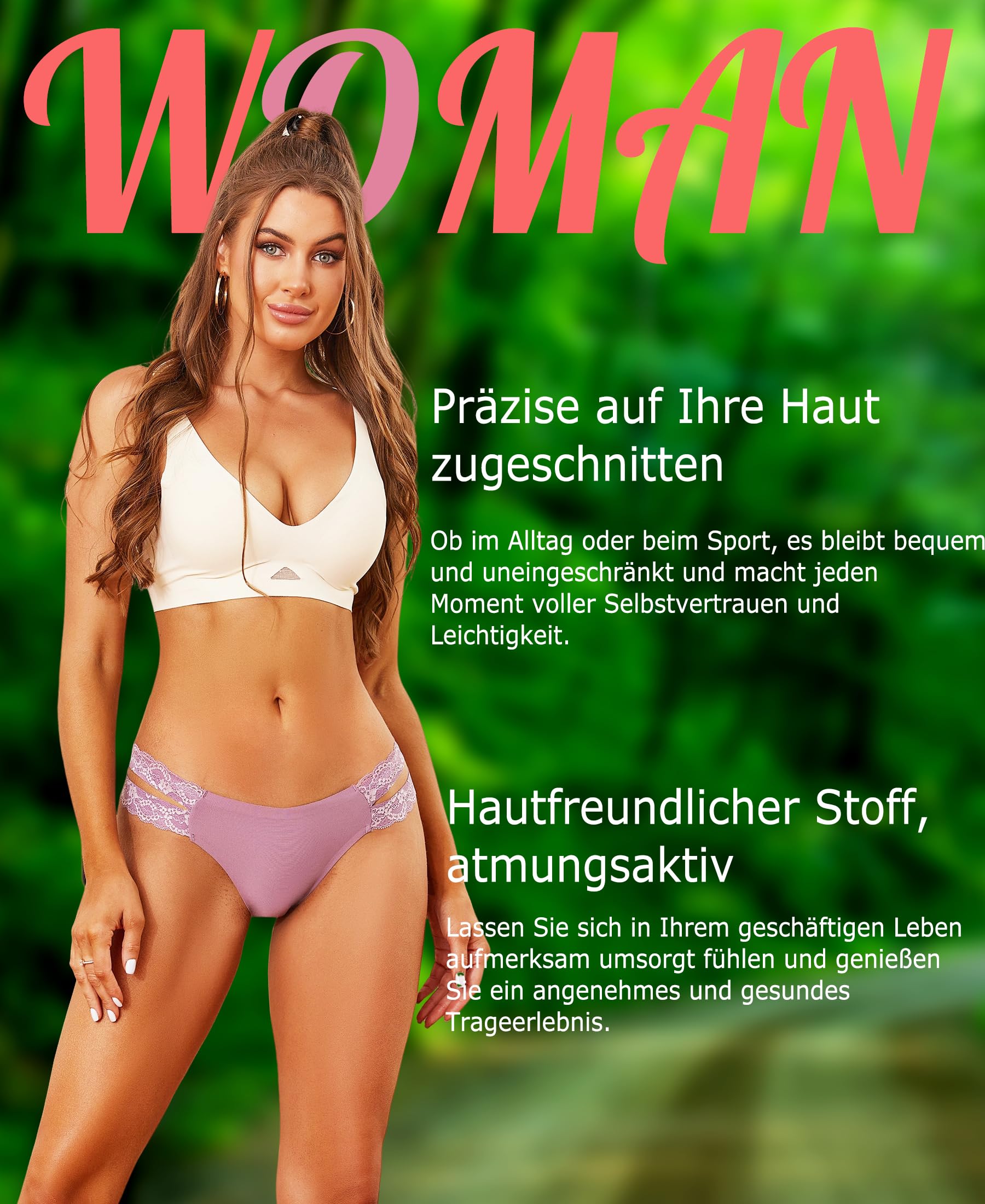 Culotte Sans Couture Lot de 6 Mélangées-2 D