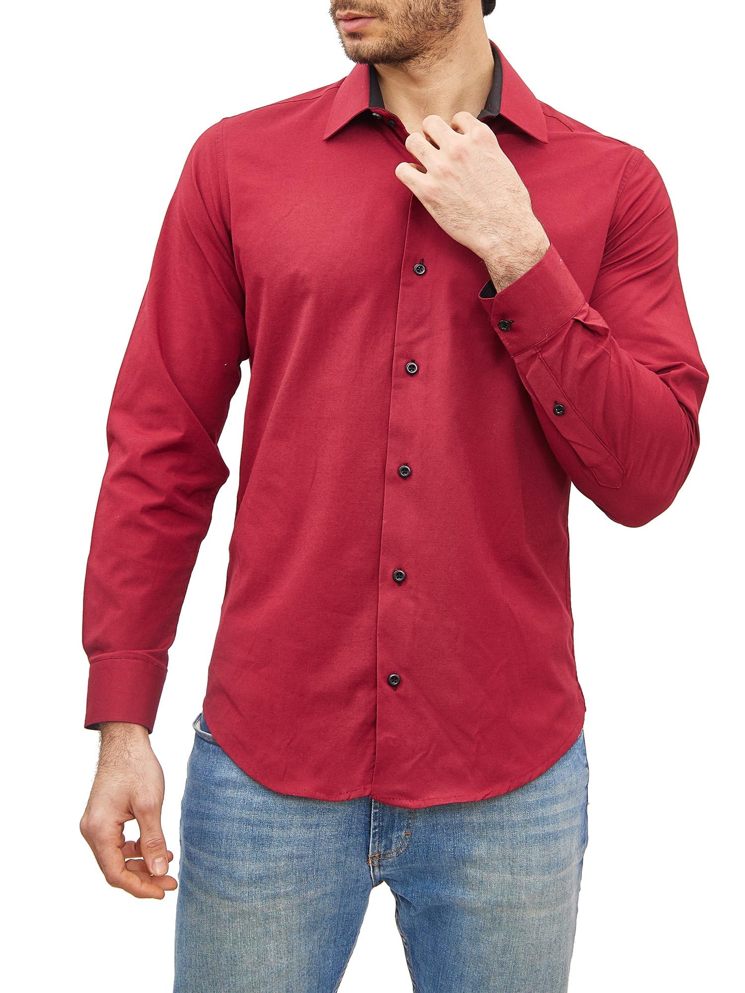 Chemise Homme Élégante & Polyvalente Bordeaux A