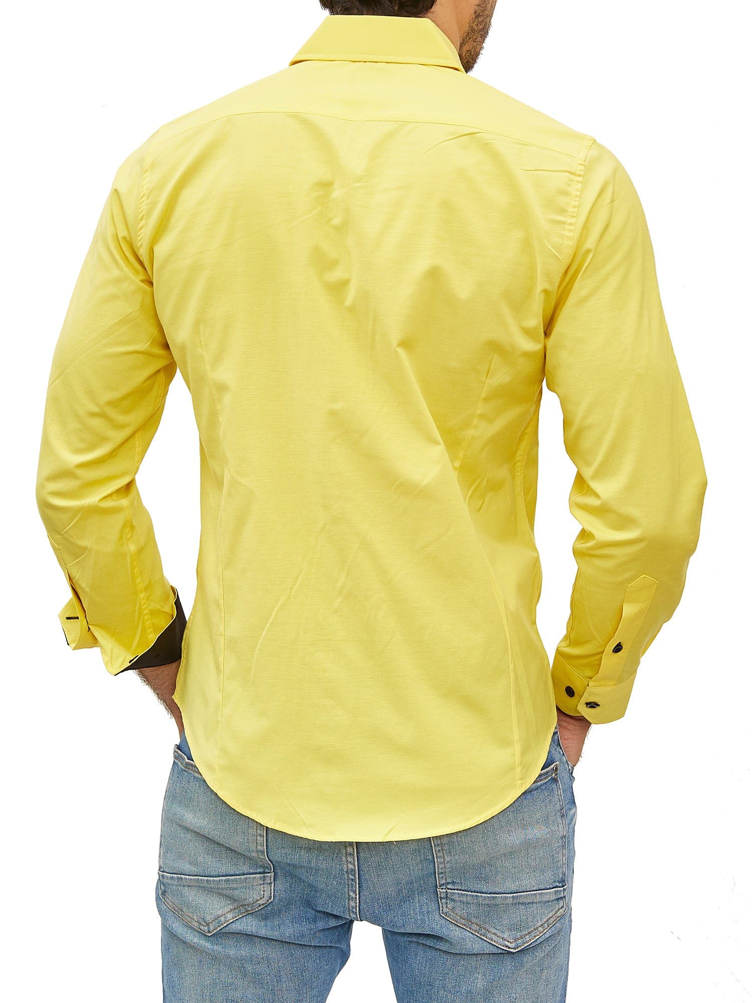 Chemise Homme Élégante & Polyvalente Jaune A