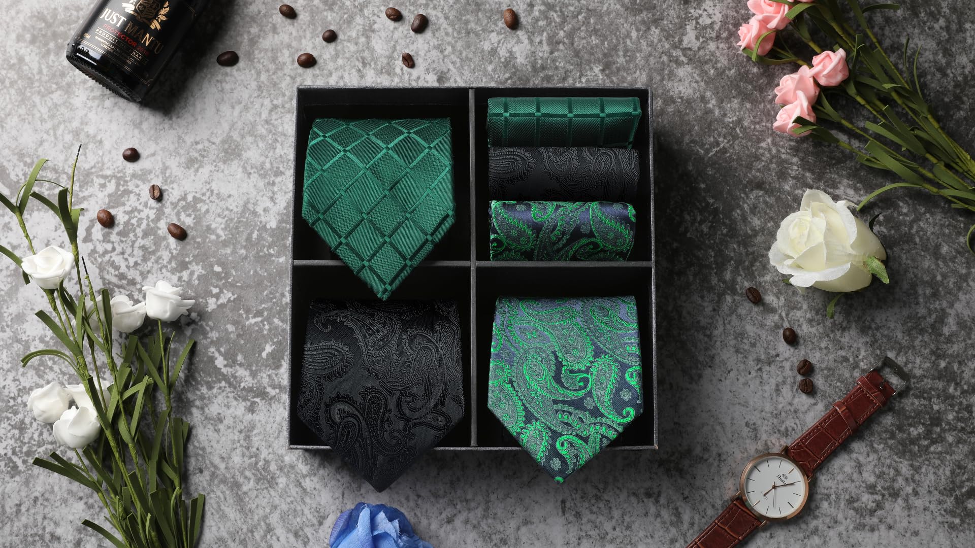 Lot 3 PCS Cravates Homme 6HT-3S E