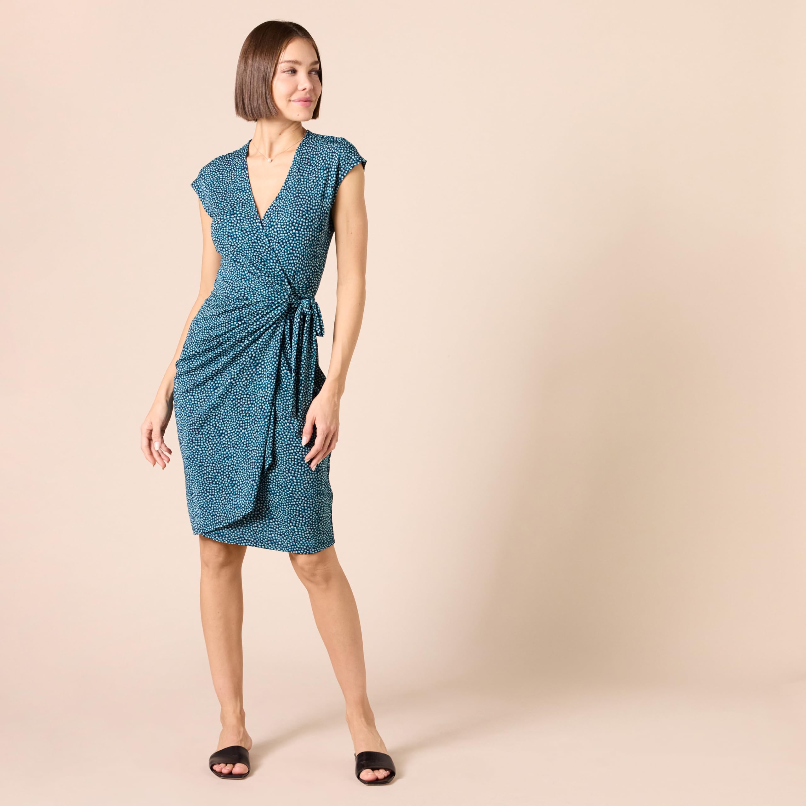 Robe Cache-cœur Bleu Marguerites B