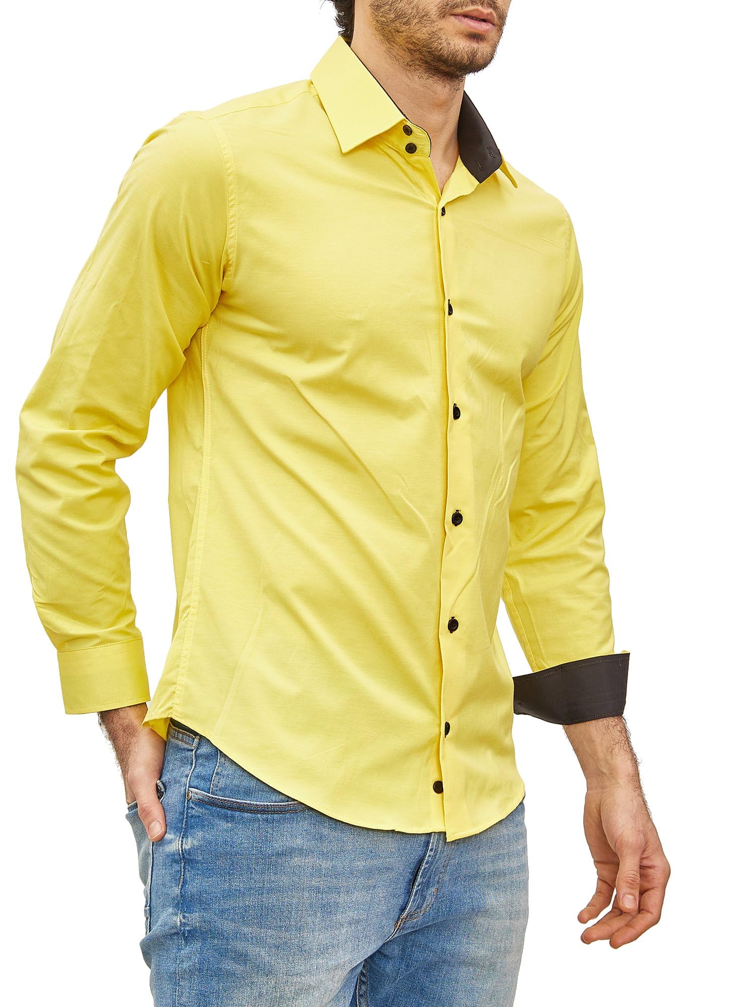 Chemise Homme Élégante & Polyvalente Jaune A