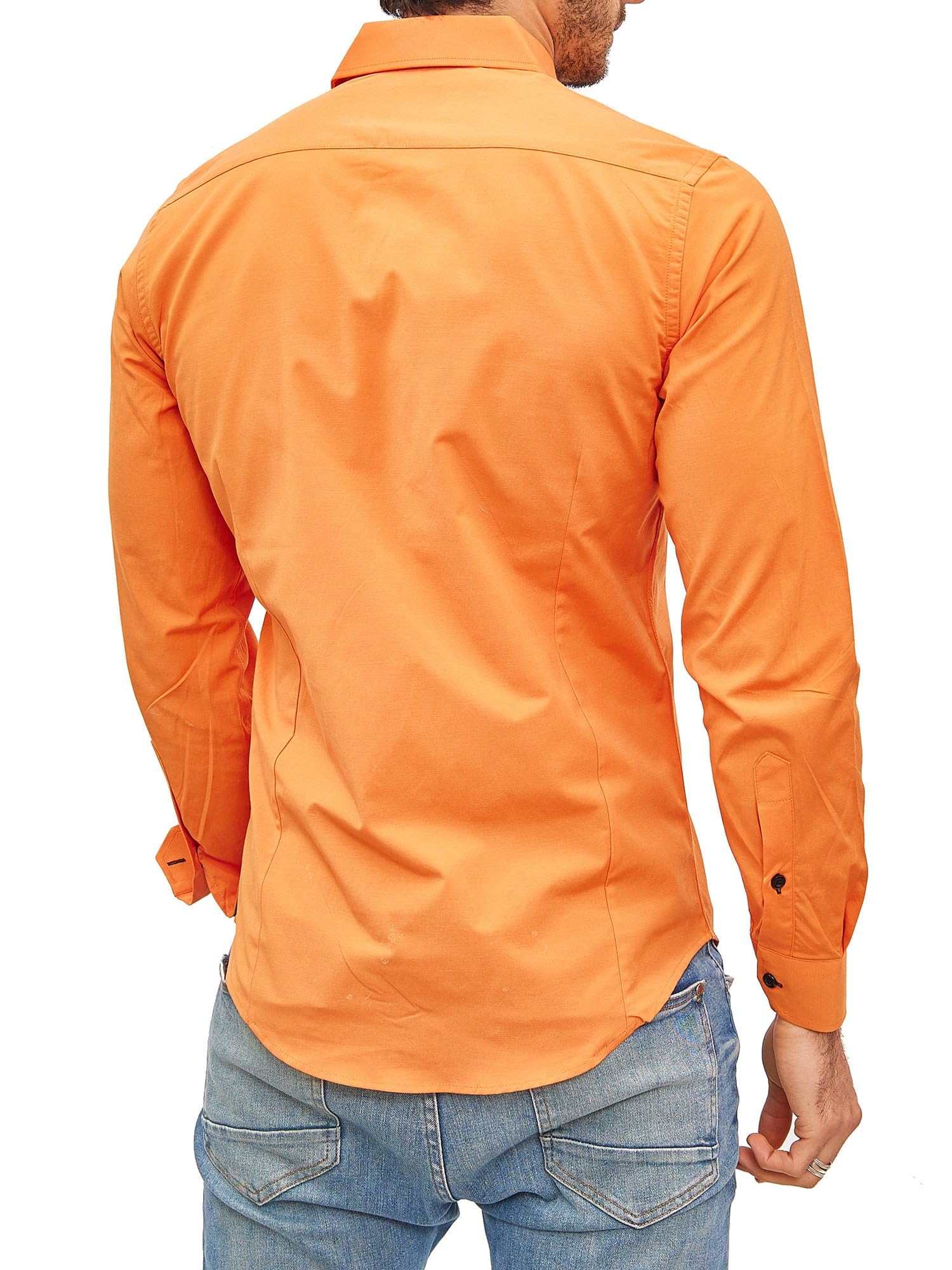 Chemise Homme Élégante & Polyvalente Orange A