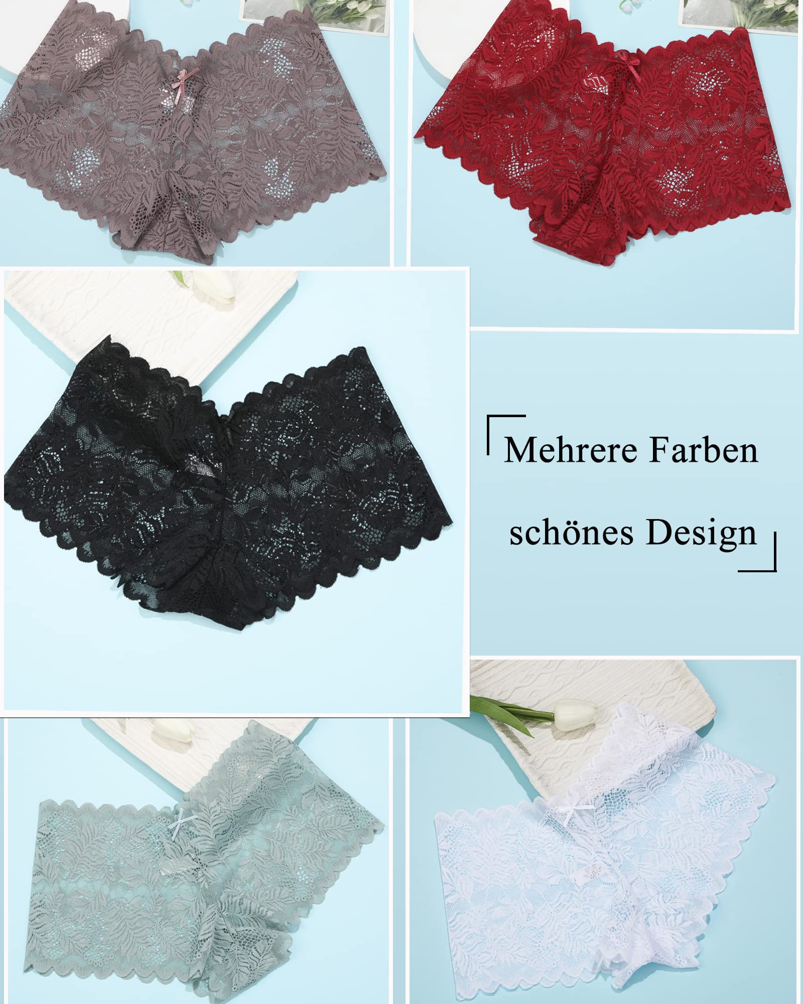 Lot de 5 Culottes Dentelle Sexy Tr A 5er E