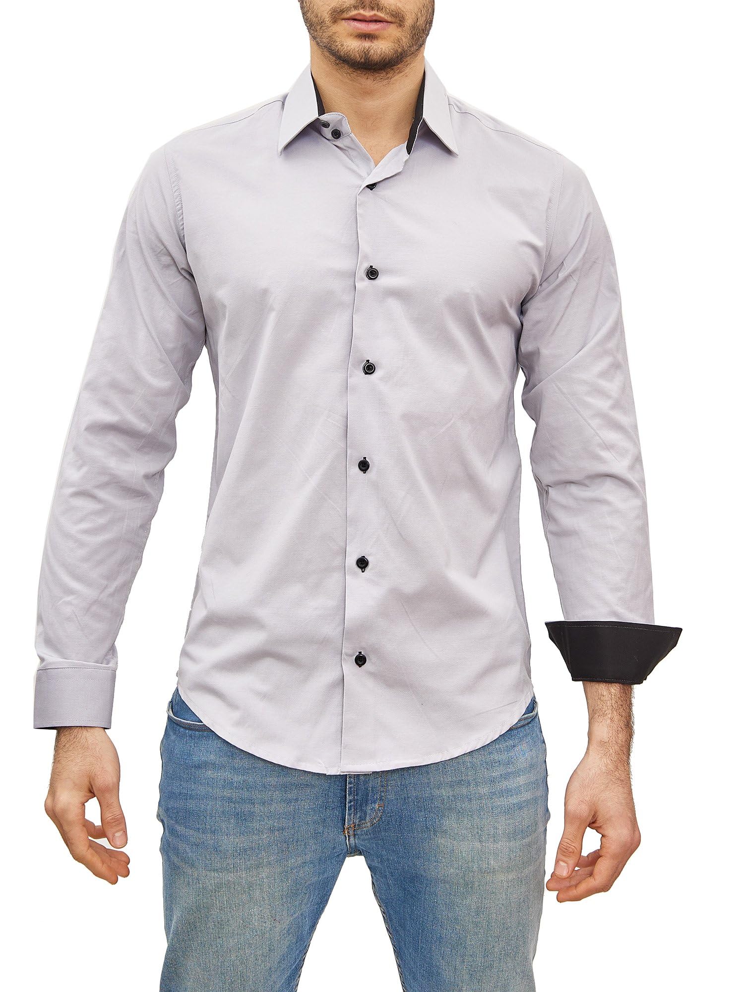 Chemise Homme Élégante & Polyvalente Gris Light A