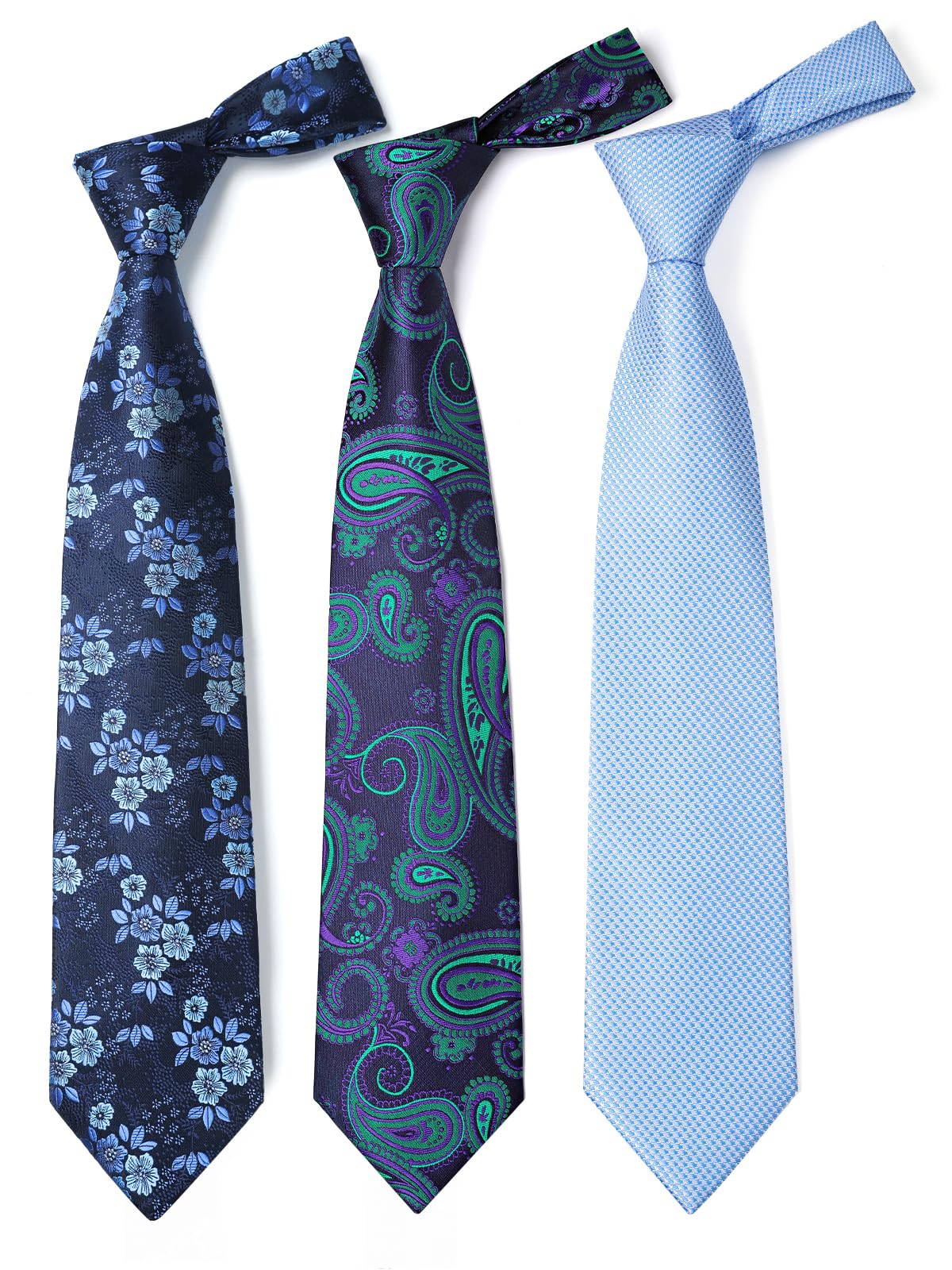 Lot 3 PCS Cravates Homme 1HT-8S E