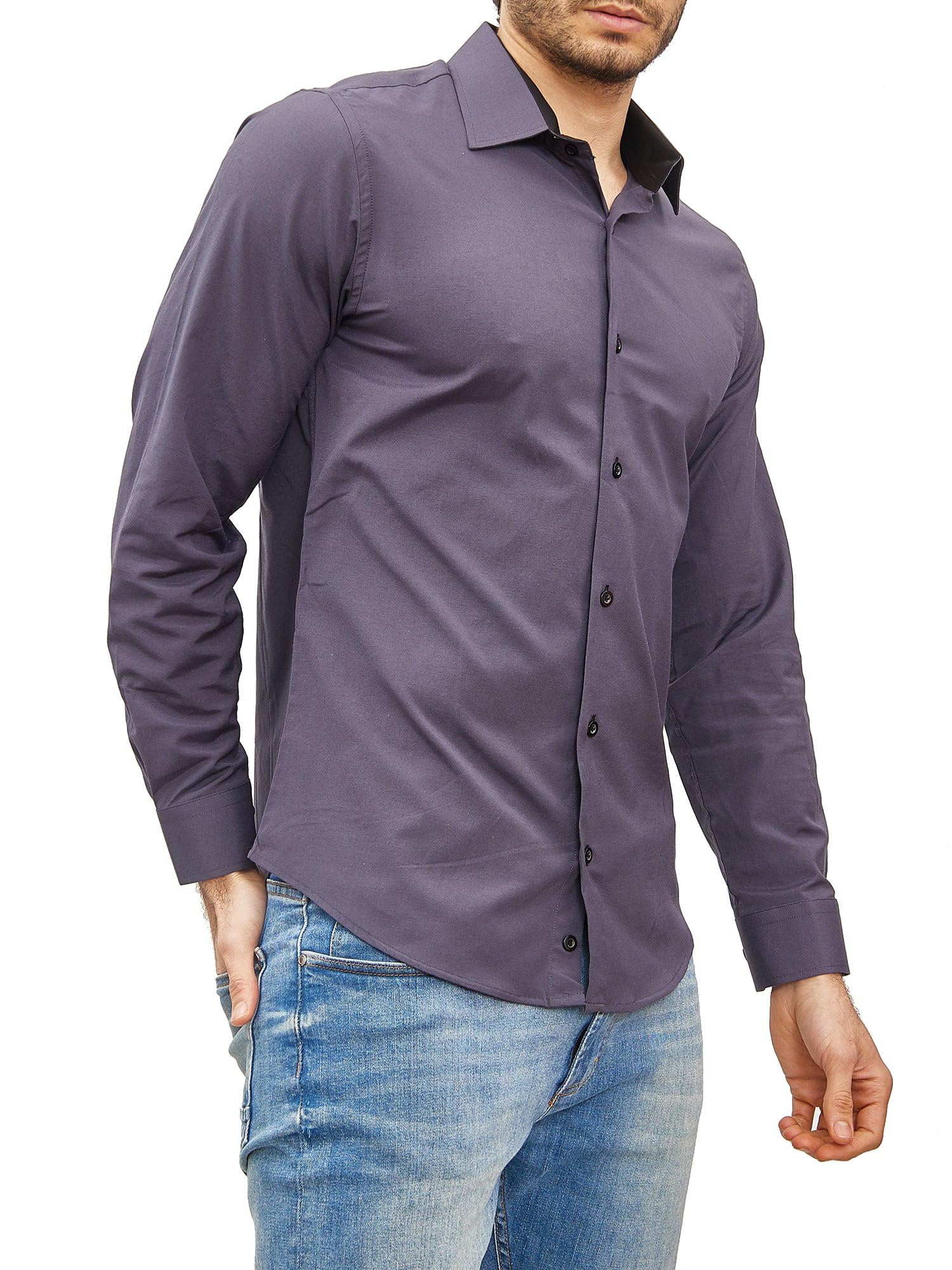 Chemise Homme Élégante & Polyvalente Anthracite A